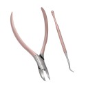 2 Pcs/set Foot Care Nail Clippers Toenail Trimmer Professional Paronychia Nipper Ingrown Nails Cutter