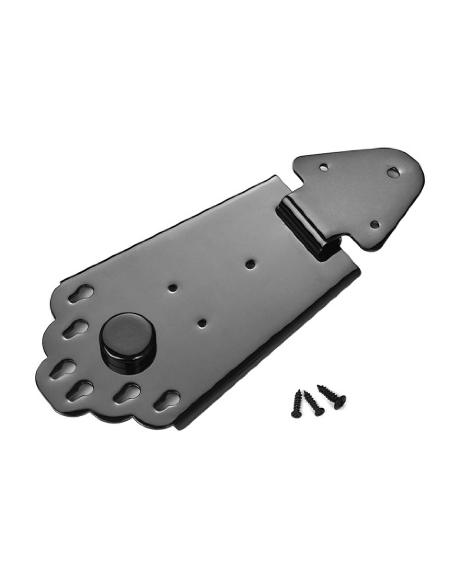 6 String Guitar Metal Tailpiece Bridge with Screws for Jazz Electric Guitar Musical Instrument Parts Black