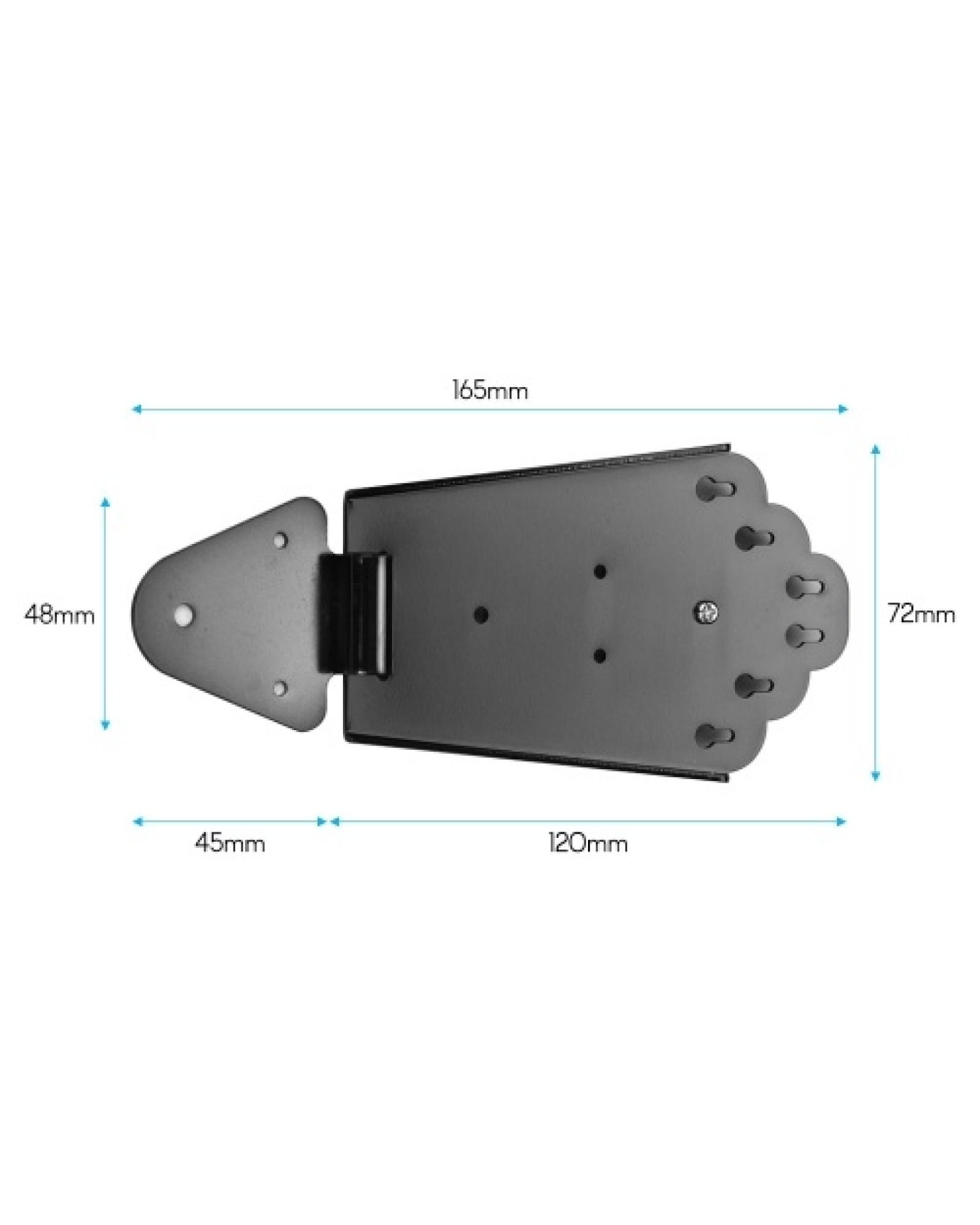 6 String Guitar Metal Tailpiece Bridge with Screws for Jazz Electric Guitar Musical Instrument Parts Black