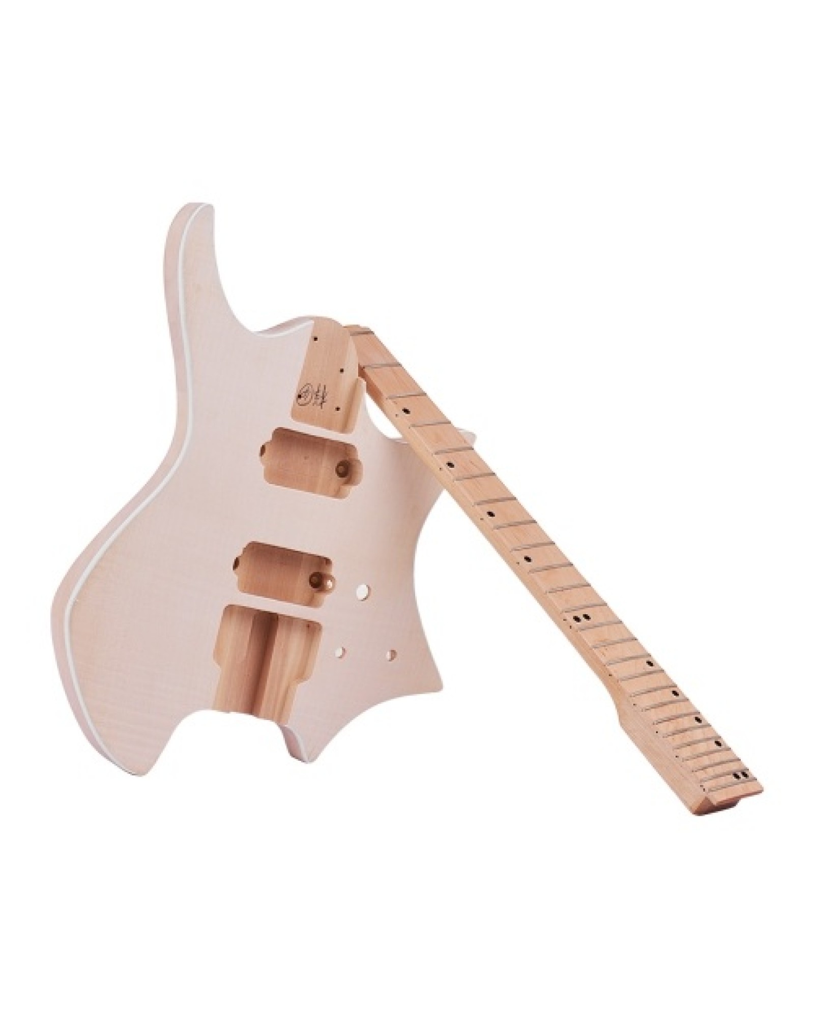 WT-3 Unfinished DIY Electric Guitar Kit Basswood Body Maple Wood Fingerboard Guitar Neck Without Headstock