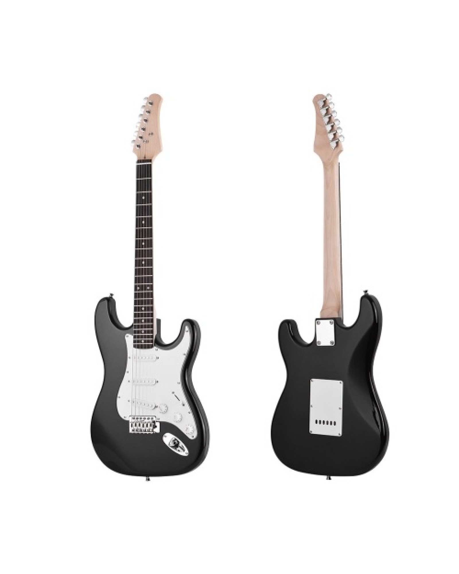 Electric Guitar Solid Wood Paulownia Body Maple Neck 21 Frets 6 String with Speaker Pitch Pipe Guitar Bag Strap Picks Right Hand