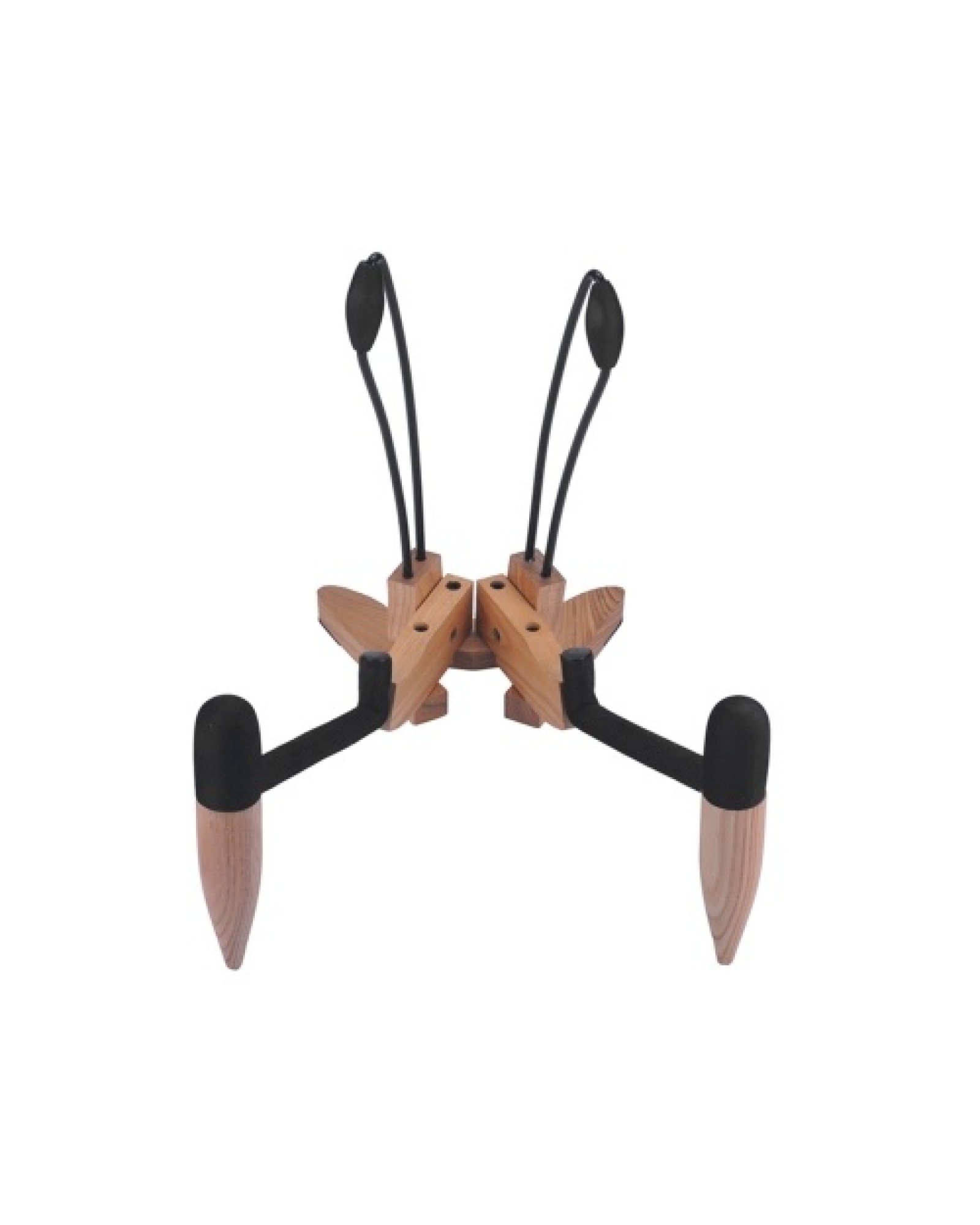 Hardwood Collapsible Folding Musical Instrument Stand Bracket Holder for Acoustic Folk Classical Guitar Cello Natural Wood Color