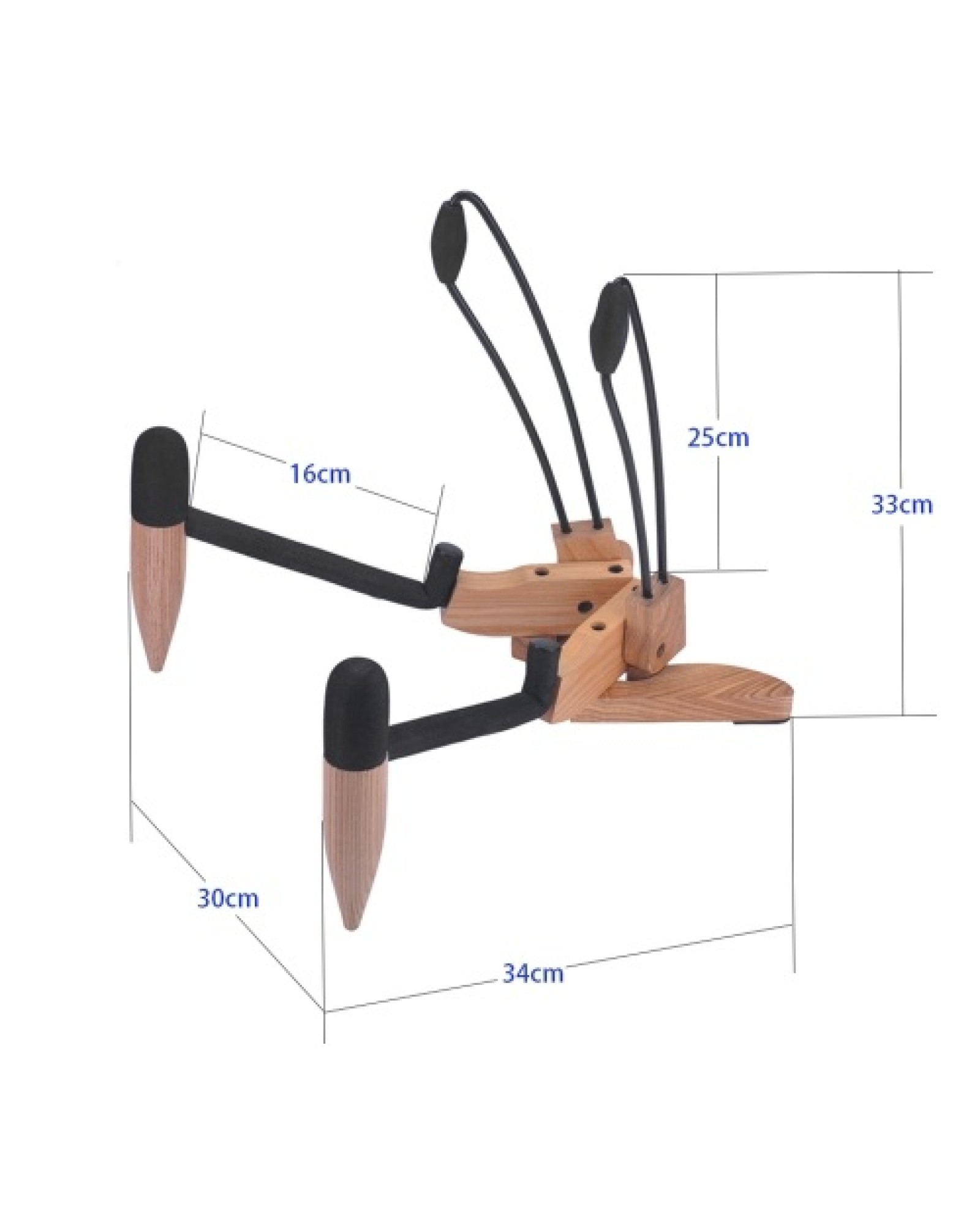 Hardwood Collapsible Folding Musical Instrument Stand Bracket Holder for Acoustic Folk Classical Guitar Cello Natural Wood Color