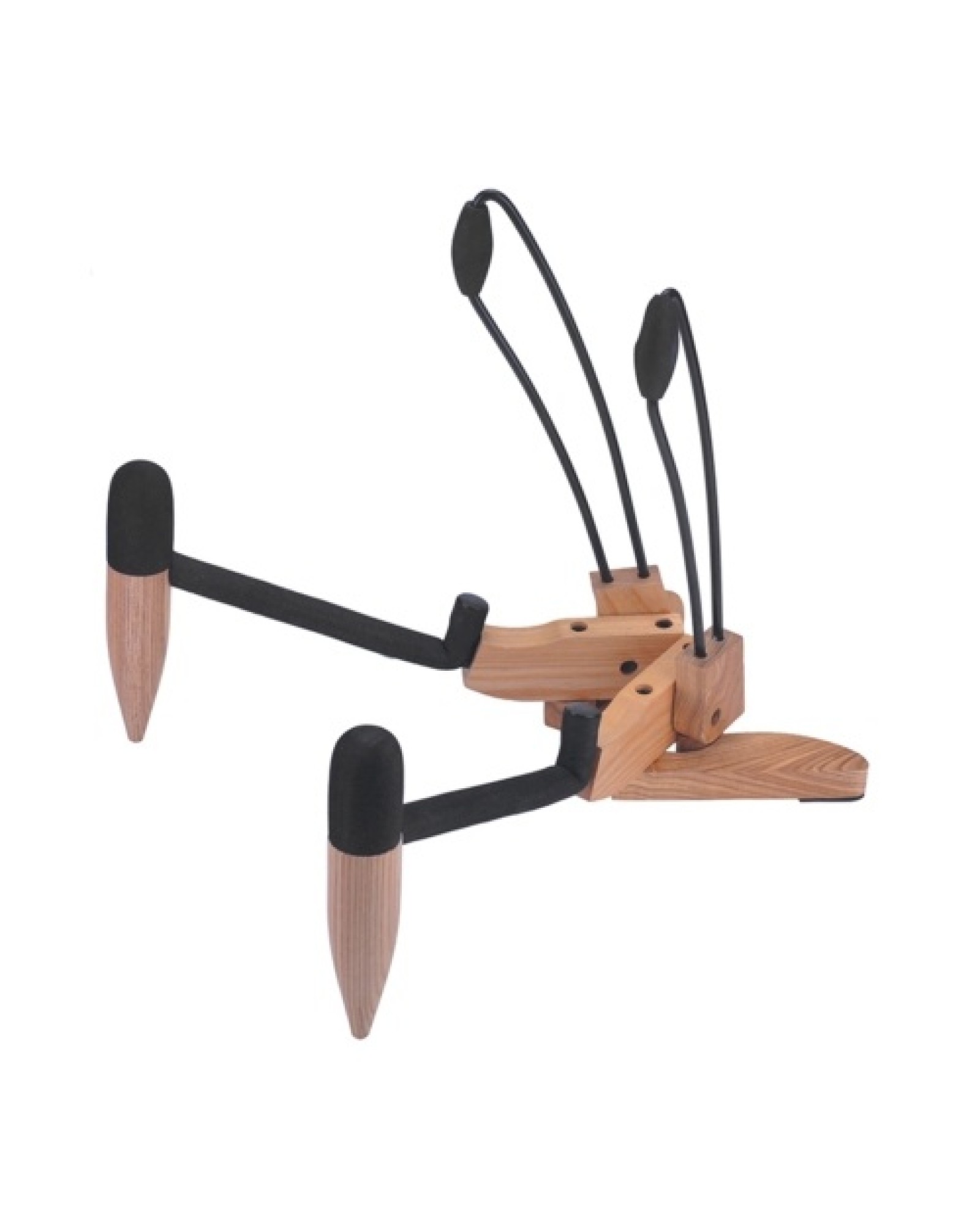 Hardwood Collapsible Folding Musical Instrument Stand Bracket Holder for Acoustic Folk Classical Guitar Cello Natural Wood Color