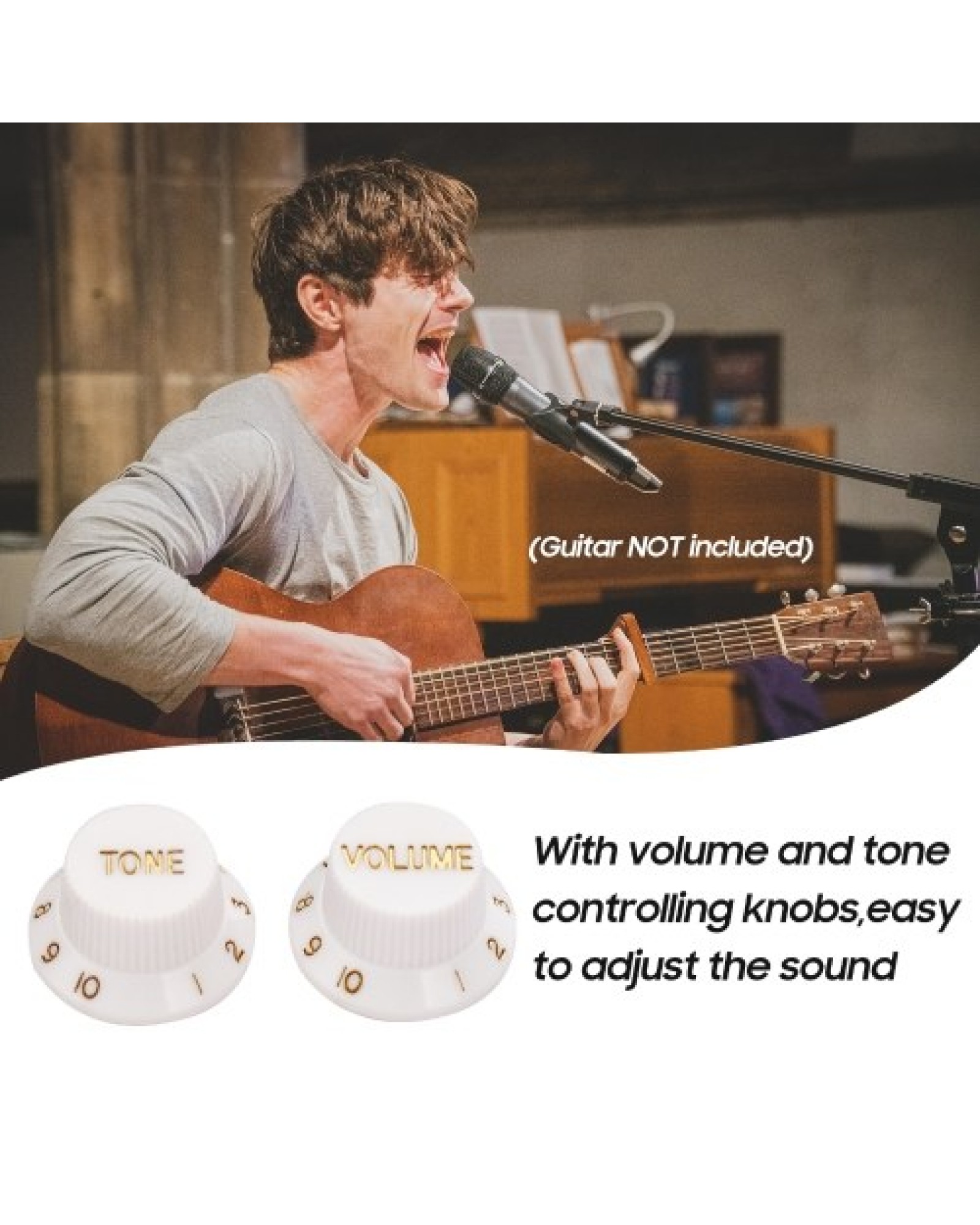 Guitar Magnetic Single Coil Noiseless Pickup Folk Acoustic Guitar Sound Hole Pickup Electric Guitar Pickup Wiring with Volume an
