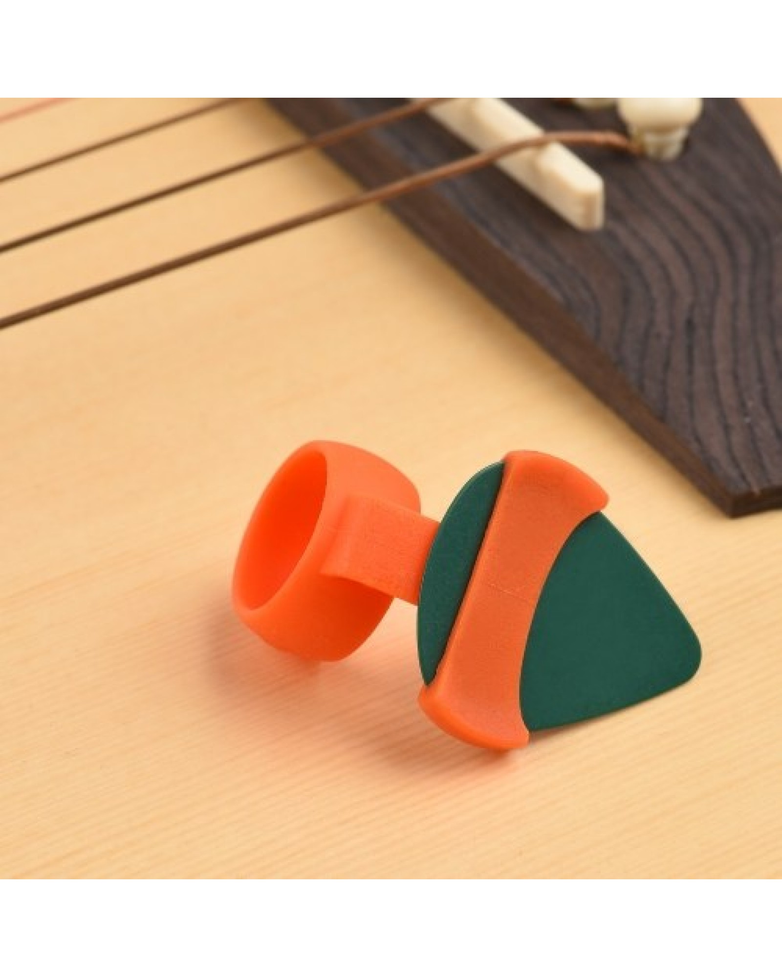 BOBAO Anti-slip Guitar Finger Pick Holder Silicone Finger Stall with 3 Picks/Storage Box Strumming Accessory for Acoustic Guitar
