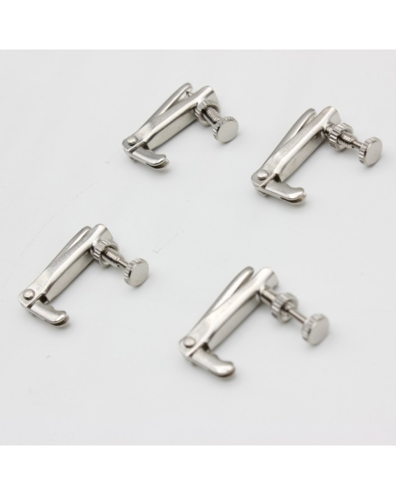 4pcs Violin Fine Tuner Adjuster Copper Nickel Alloy Silver for 3/4 4/4 Size Violin Accessories