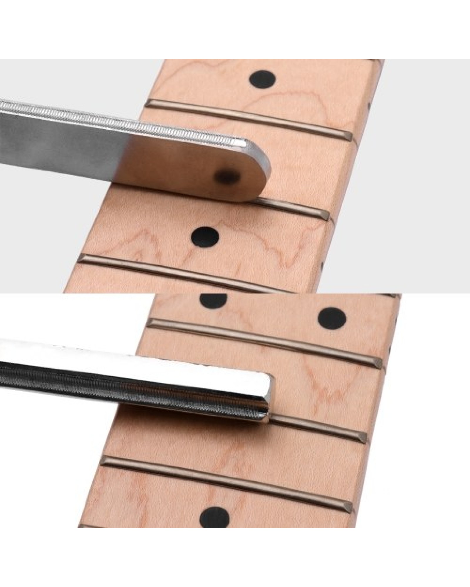 Stainless Steel Guitar Fret Crowning File Set Tool Luthier Repairing Tools for Guitar/Bass/Ukulele/Mandolin/Banjo