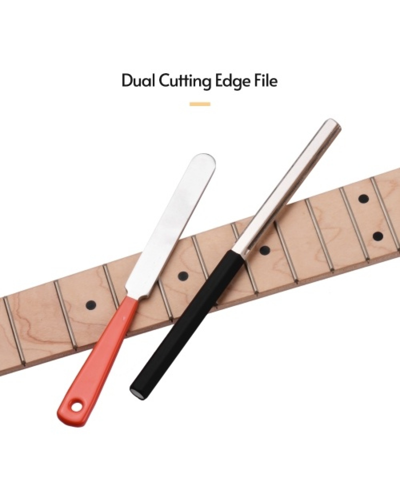 Stainless Steel Guitar Fret Crowning File Set Tool Luthier Repairing Tools for Guitar/Bass/Ukulele/Mandolin/Banjo