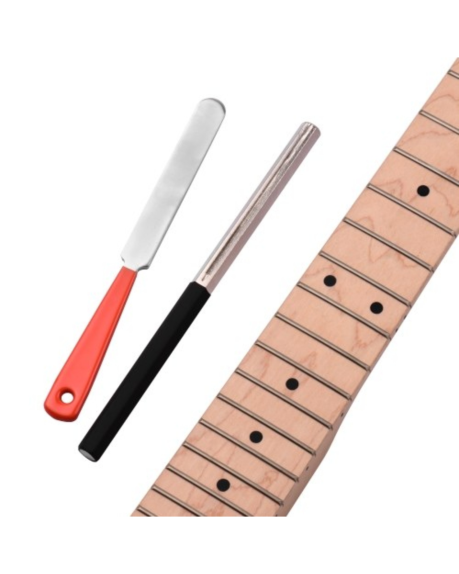 Stainless Steel Guitar Fret Crowning File Set Tool Luthier Repairing Tools for Guitar/Bass/Ukulele/Mandolin/Banjo