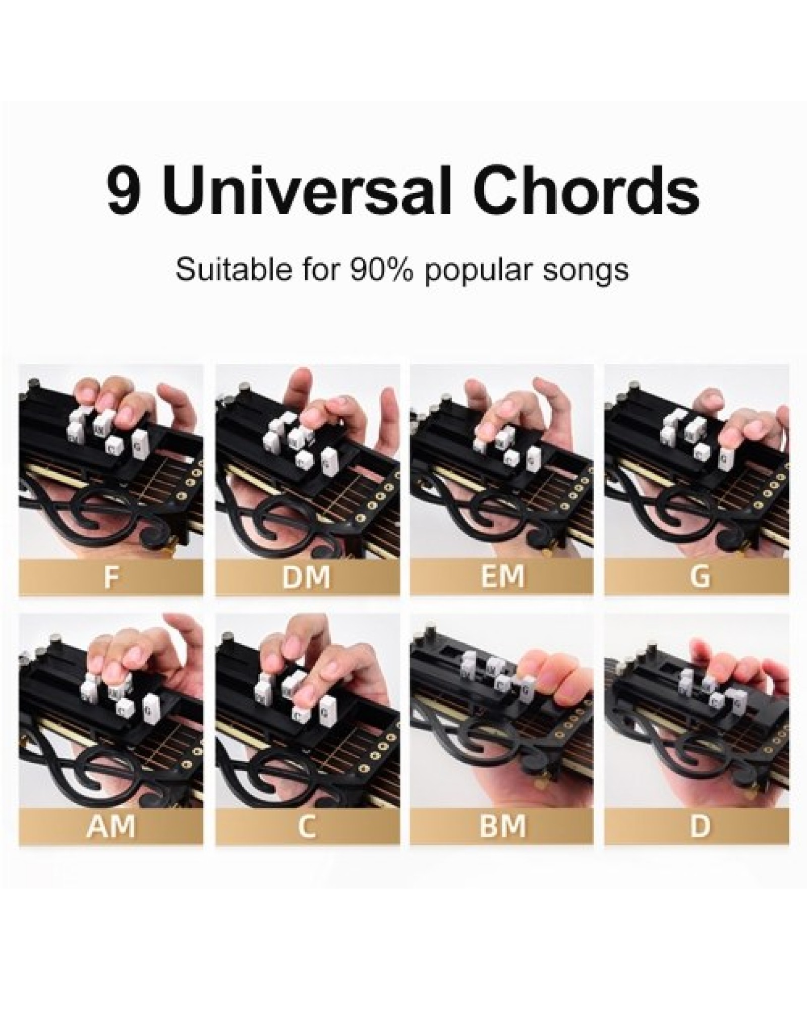 Upgraded One-Key Guitar Chord Trainer Chord Learning Assisted Tool Folk Guitar Chord Practice Tool 25 Chords for Folk Guitar Beg
