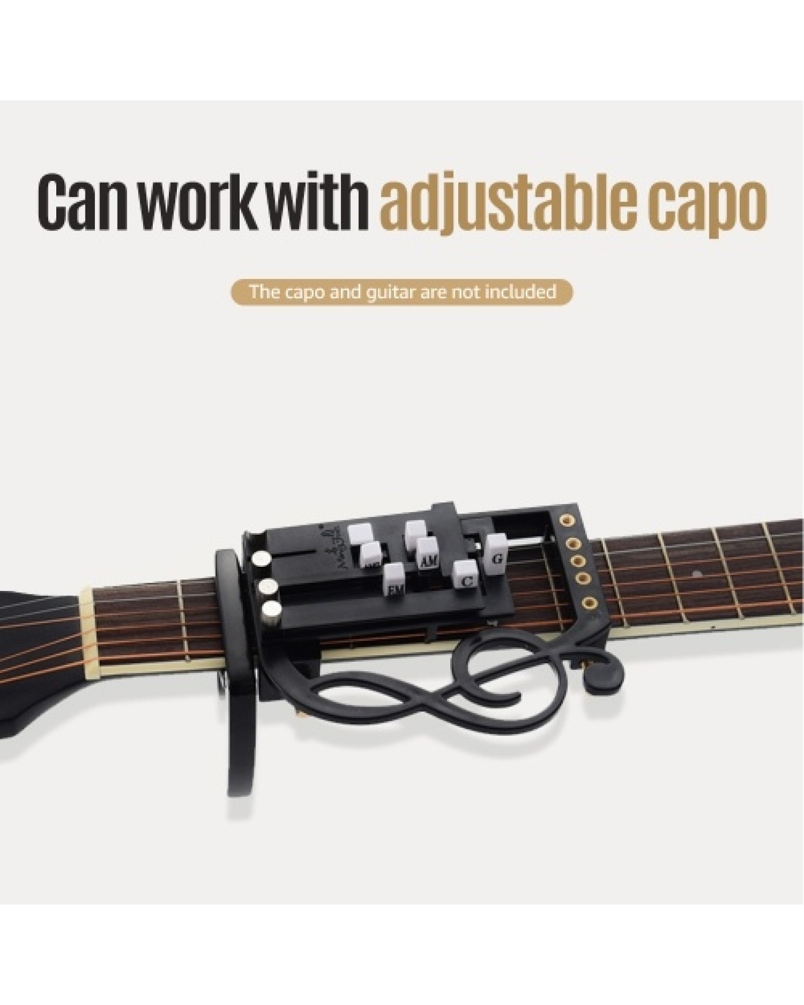 Upgraded One-Key Guitar Chord Trainer Chord Learning Assisted Tool Folk Guitar Chord Practice Tool 25 Chords for Folk Guitar Beg