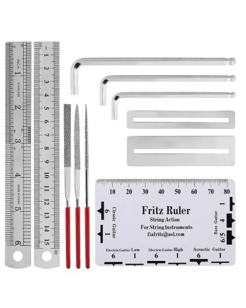 Guitar Repairing Tool Kit Electric Acoustic Guitar Ukulele Repairing Maintenance Cleaning Tool Accessories Kit