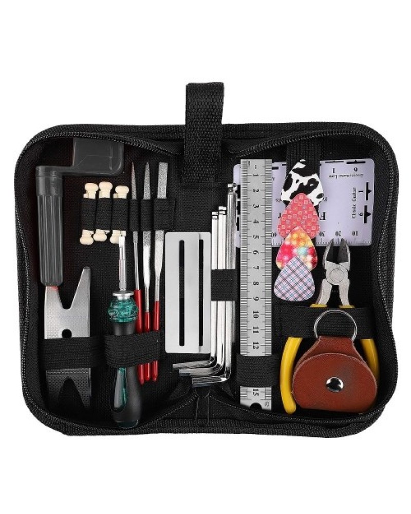 Guitar Repairing Tool Kit Electric Acoustic Guitar Ukulele Repairing Maintenance Cleaning Tool Accessories Kit