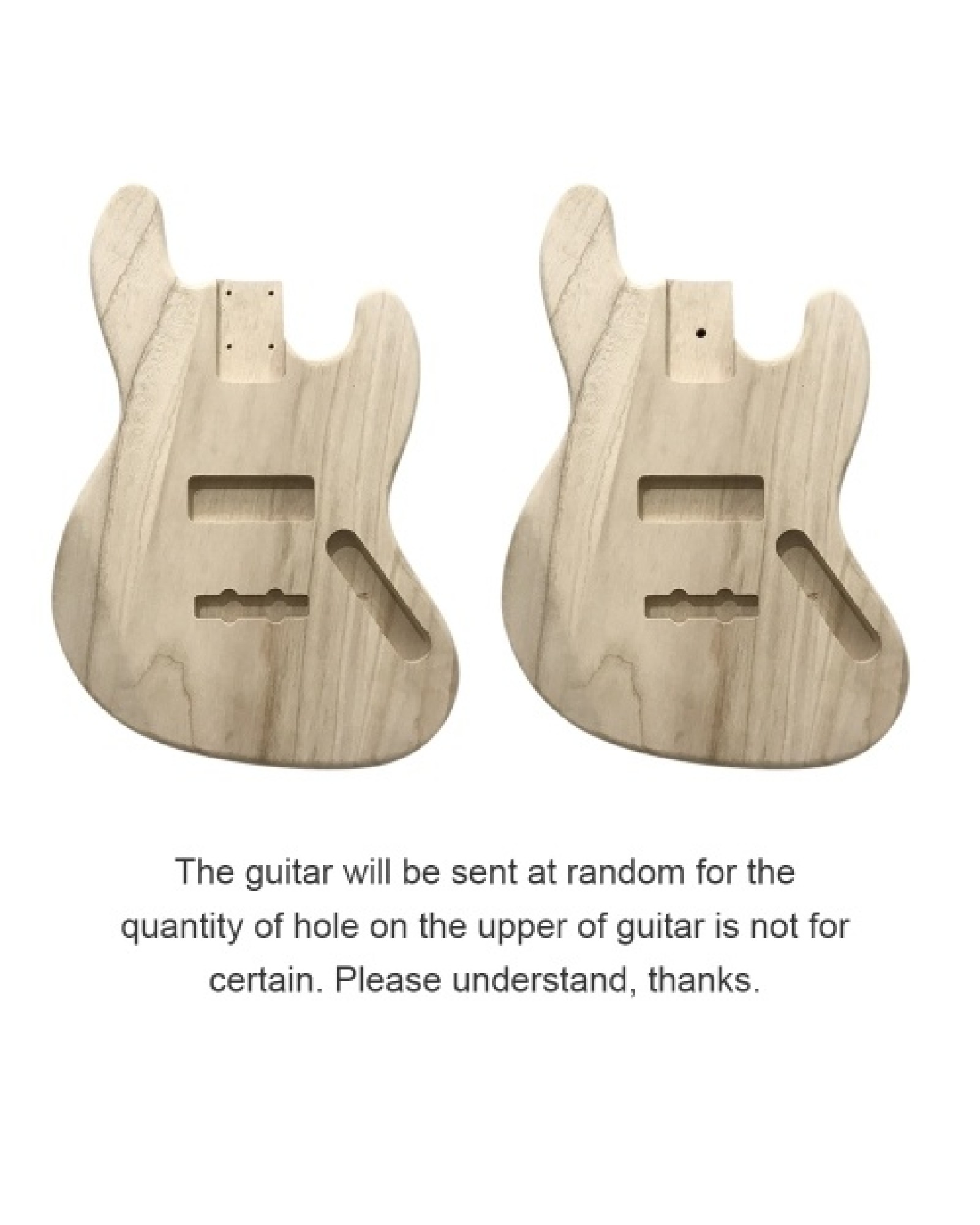 Polished Wood Type Electric Guitar Barrel DIY Electric Maple Guitar Barrel Body For JB Style Bass Guitar