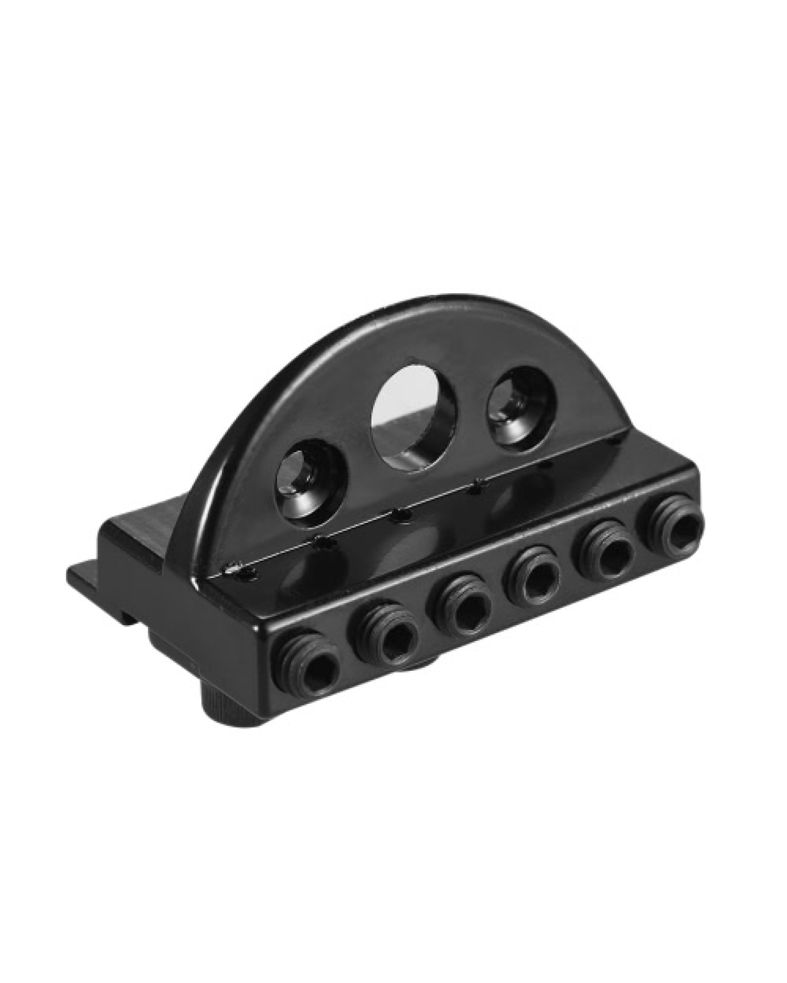 6-string Headless Electric Guitar String Locking Nut Set with 2 Wrench 2 Screw Black