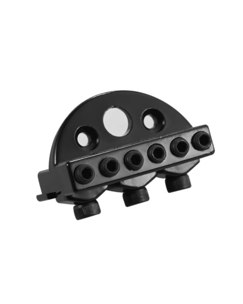 6-string Headless Electric Guitar String Locking Nut Set with 2 Wrench 2 Screw Black