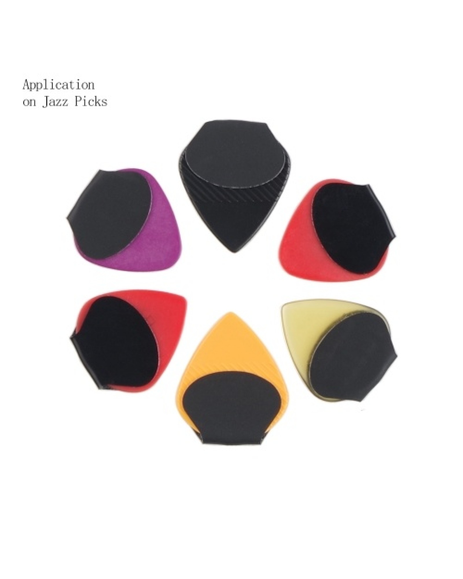Guitar Paddles &amp; Anti-slip Sticker Set 10pcs Guitar Picks &amp; 10pcs Anti-skid Stickers Celluloid Picks Anti-slip Tapes