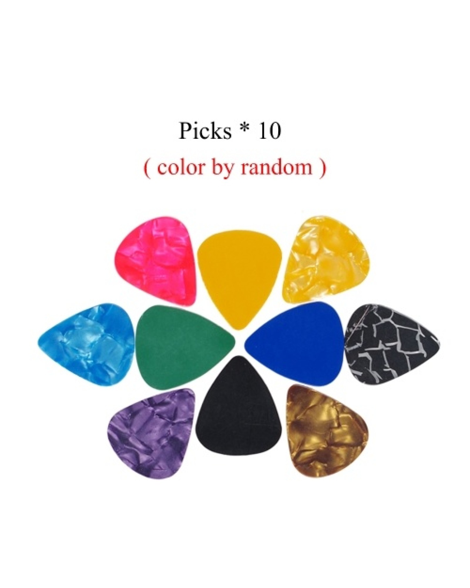 Guitar Paddles &amp; Anti-slip Sticker Set 10pcs Guitar Picks &amp; 10pcs Anti-skid Stickers Celluloid Picks Anti-slip Tapes