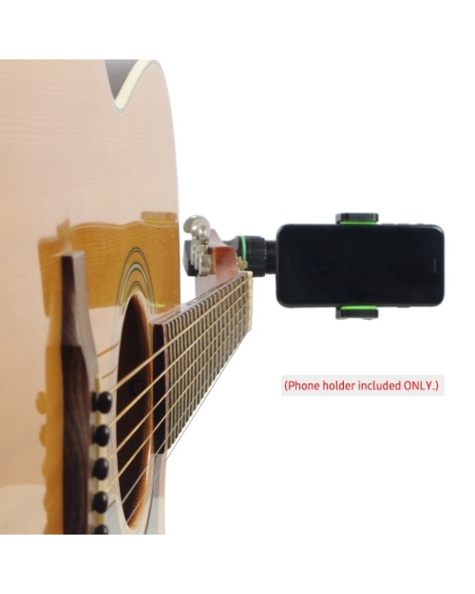 Phone Holder for Guitar Head Mic Stand Music Stand 360-degree Rotatable Smartphone Clip with 10 Guitar Picks Wiping Cloth
