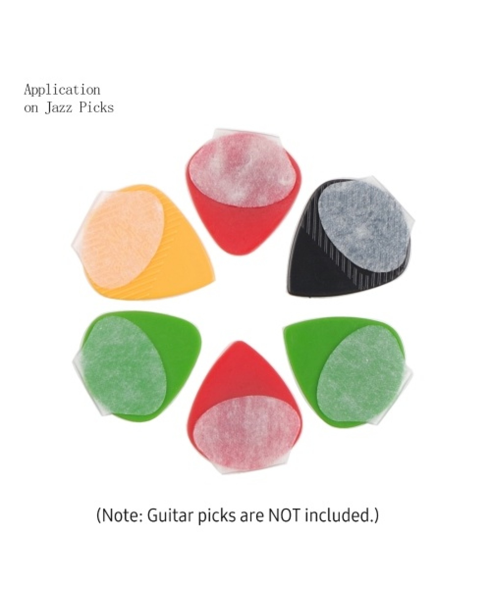 10 PCS Guitar Pick Grip 0.5mm Adhesive Silica Gel Guitar Picks Anti-skid Sticker for Acoustic Folk Electric Guitar Picks Jazz Pi