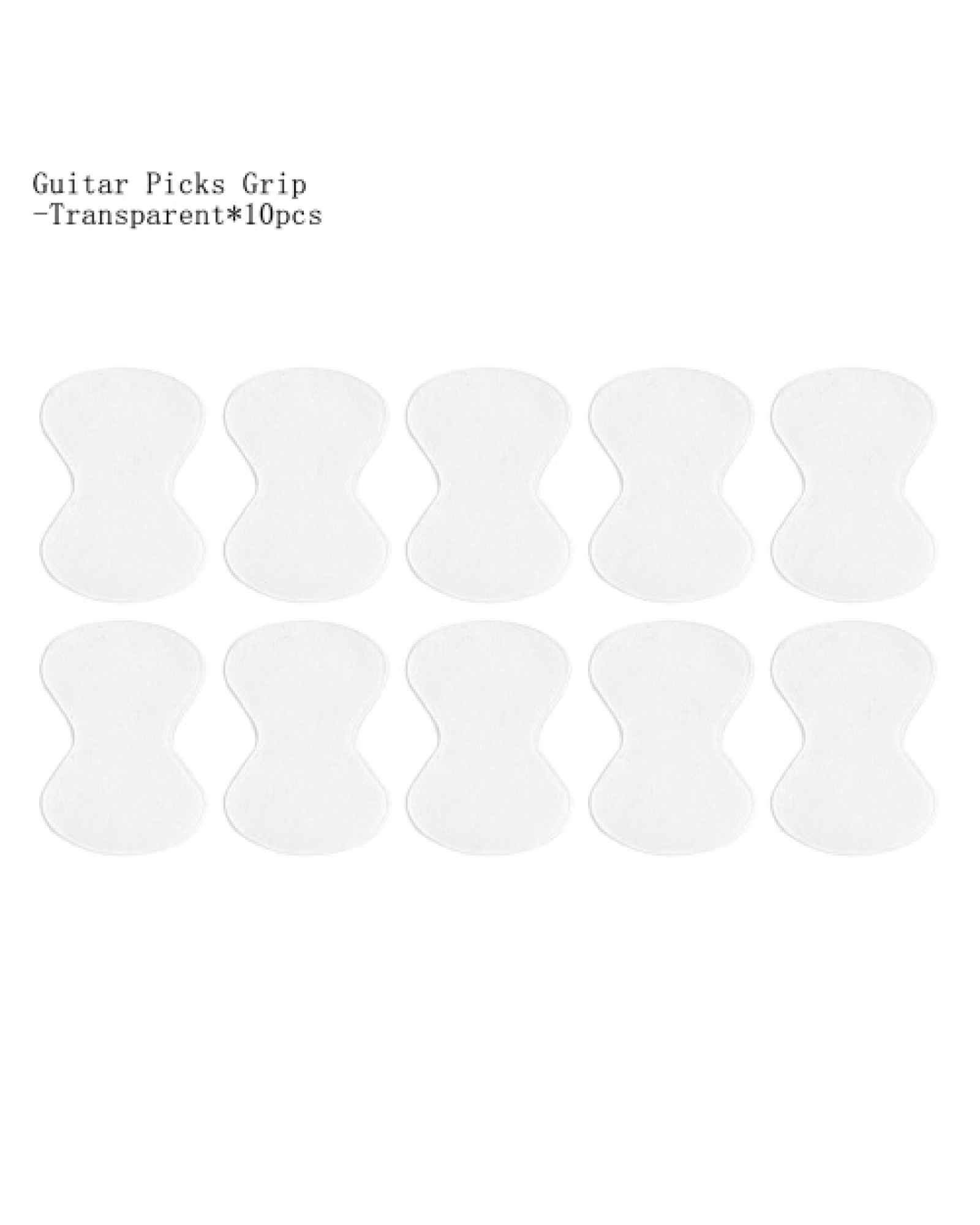 10 PCS Guitar Pick Grip 0.5mm Adhesive Silica Gel Guitar Picks Anti-skid Sticker for Acoustic Folk Electric Guitar Picks Jazz Pi