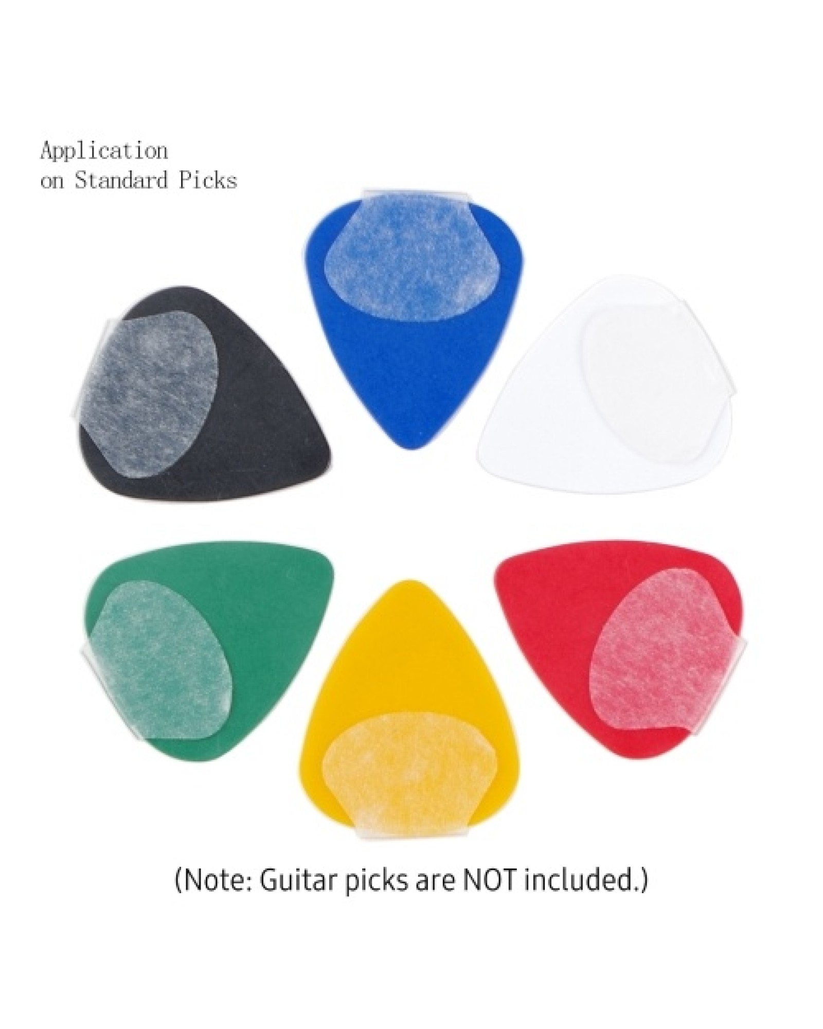 10 PCS Guitar Pick Grip 0.5mm Adhesive Silica Gel Guitar Picks Anti-skid Sticker for Acoustic Folk Electric Guitar Picks Jazz Pi