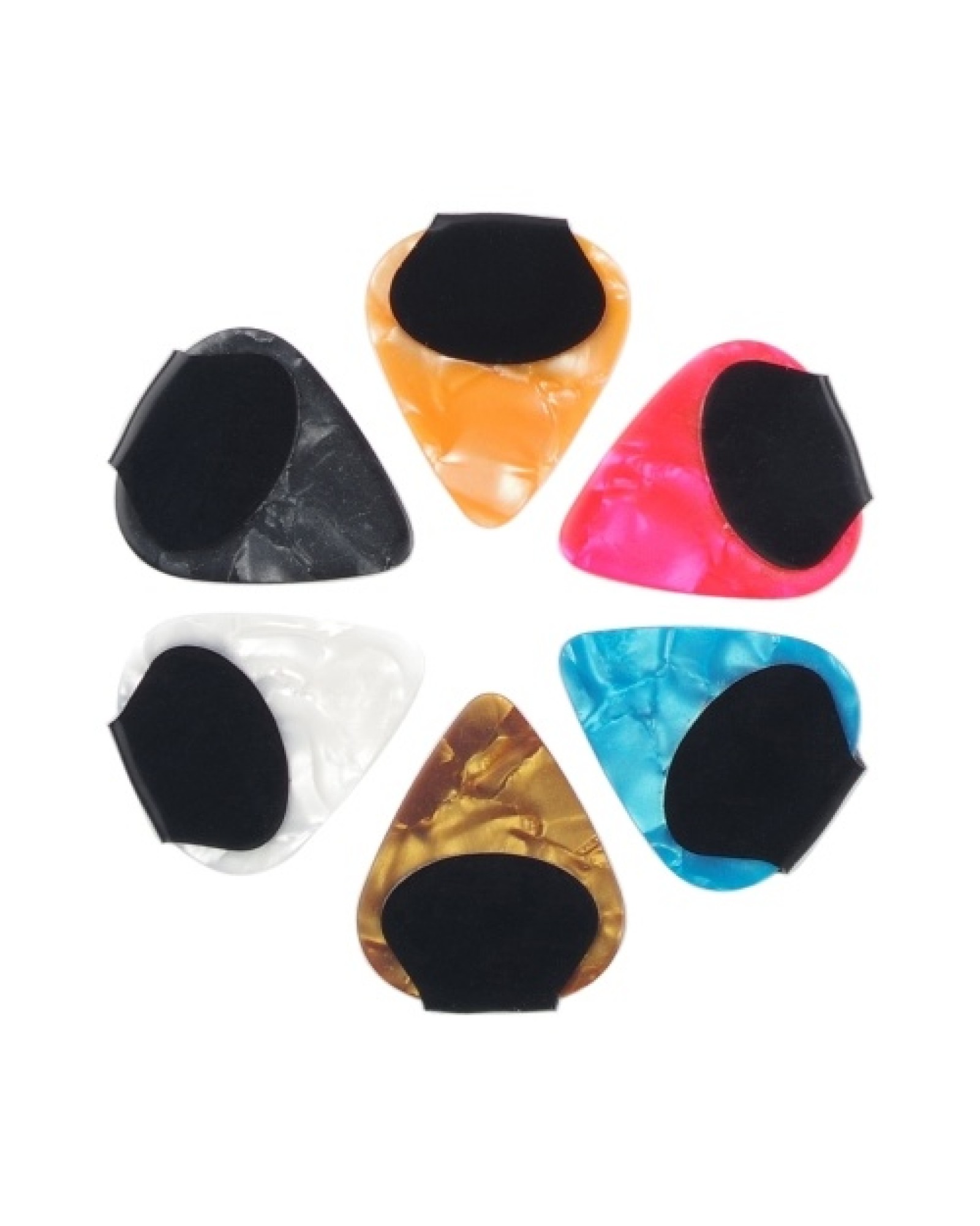 Guitar Paddles &amp; Anti-slip Sticker &amp; Guitar Picks Holder Set 10pcs Guitar Picks &amp; 10pcs Anti-skid Stickers &amp; 2pc