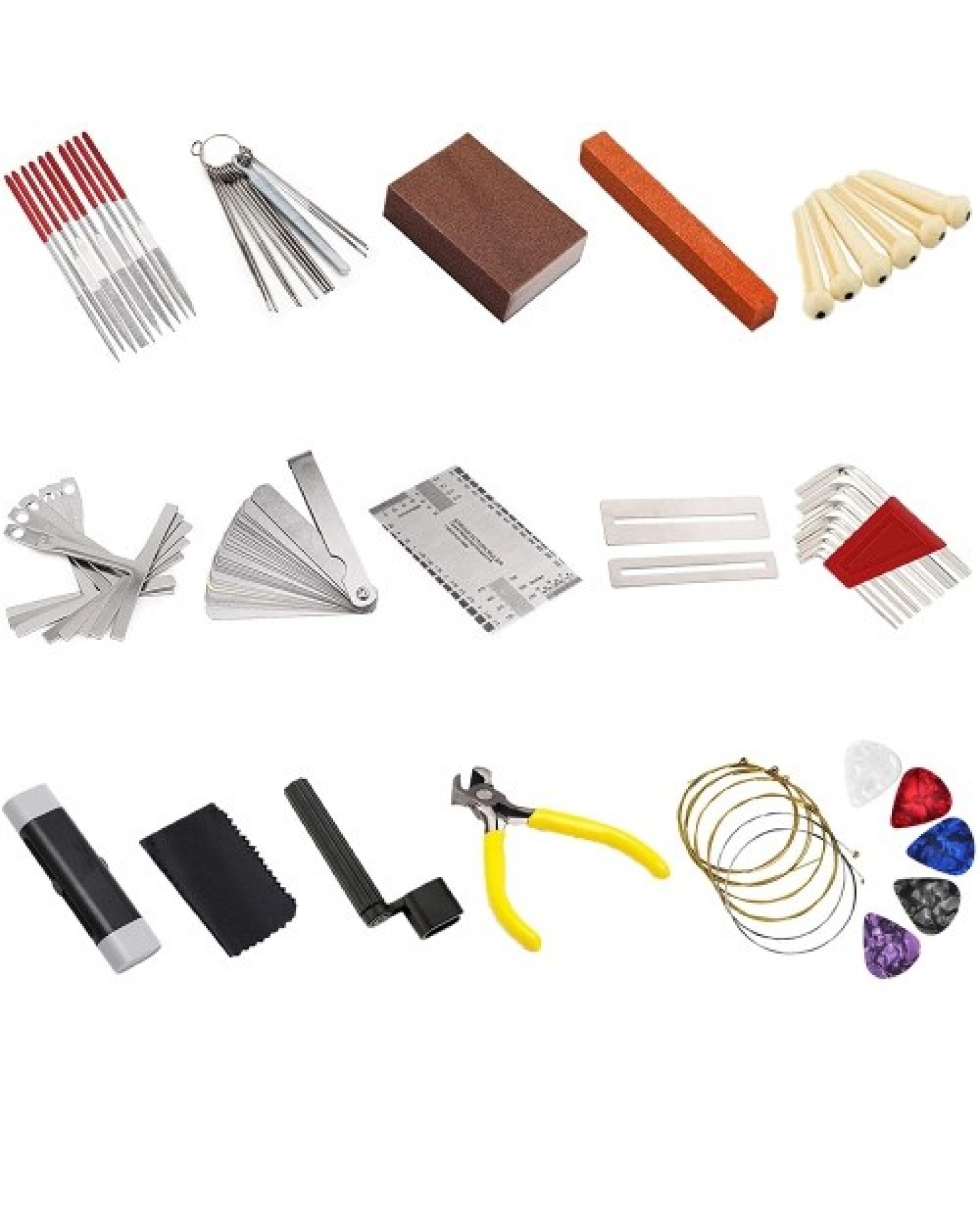 74 PCS Guitar Tool Kit with Carry Bag, Repair Maintenance Tools