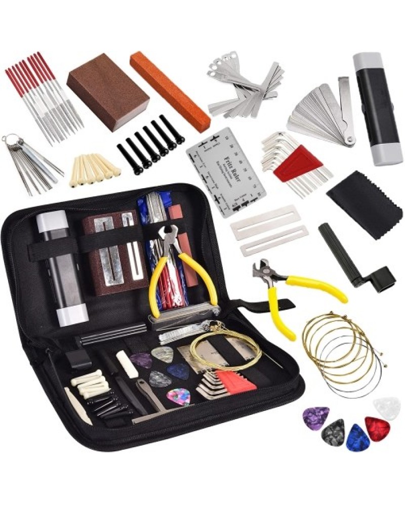 74 PCS Guitar Tool Kit with Carry Bag, Repair Maintenance Tools