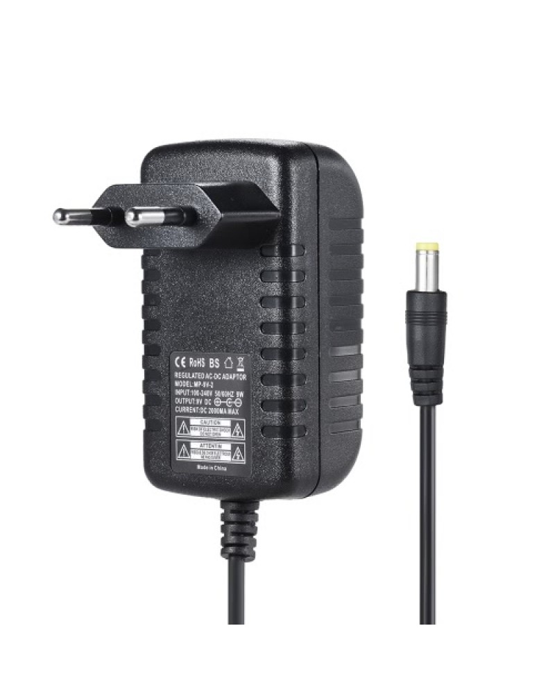 9V 2A Power Supply Adapter Converter for Guitar Bass Effect 100~240V Input EU Plug