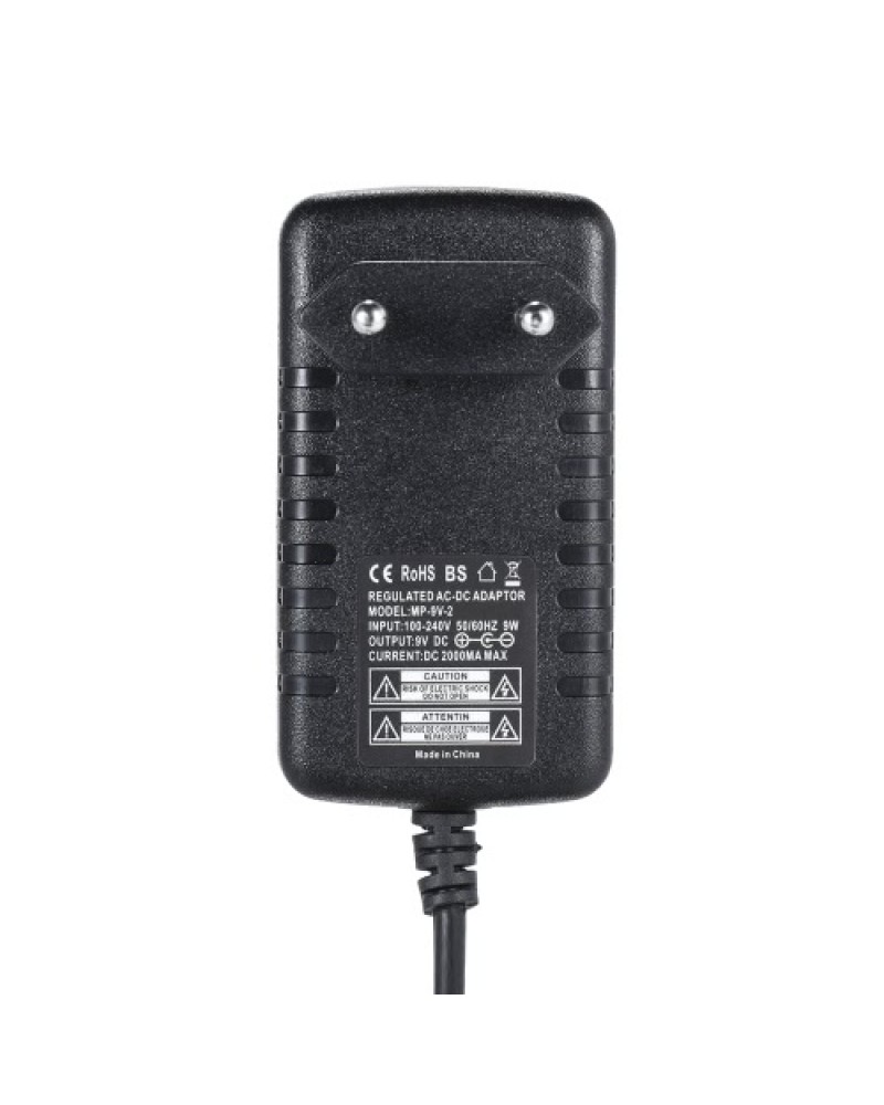 9V 2A Power Supply Adapter Converter for Guitar Bass Effect 100~240V Input EU Plug