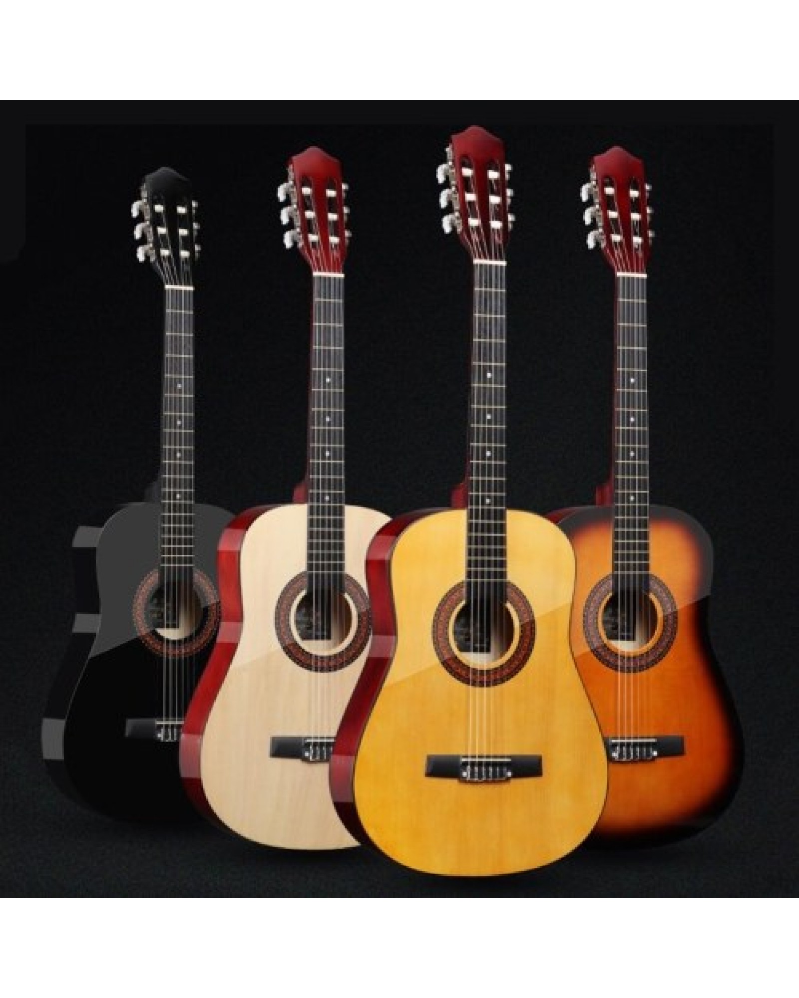 38-inch Classic Acoustic Guitar 6 Strings Wooden Guitar for Students Beginners