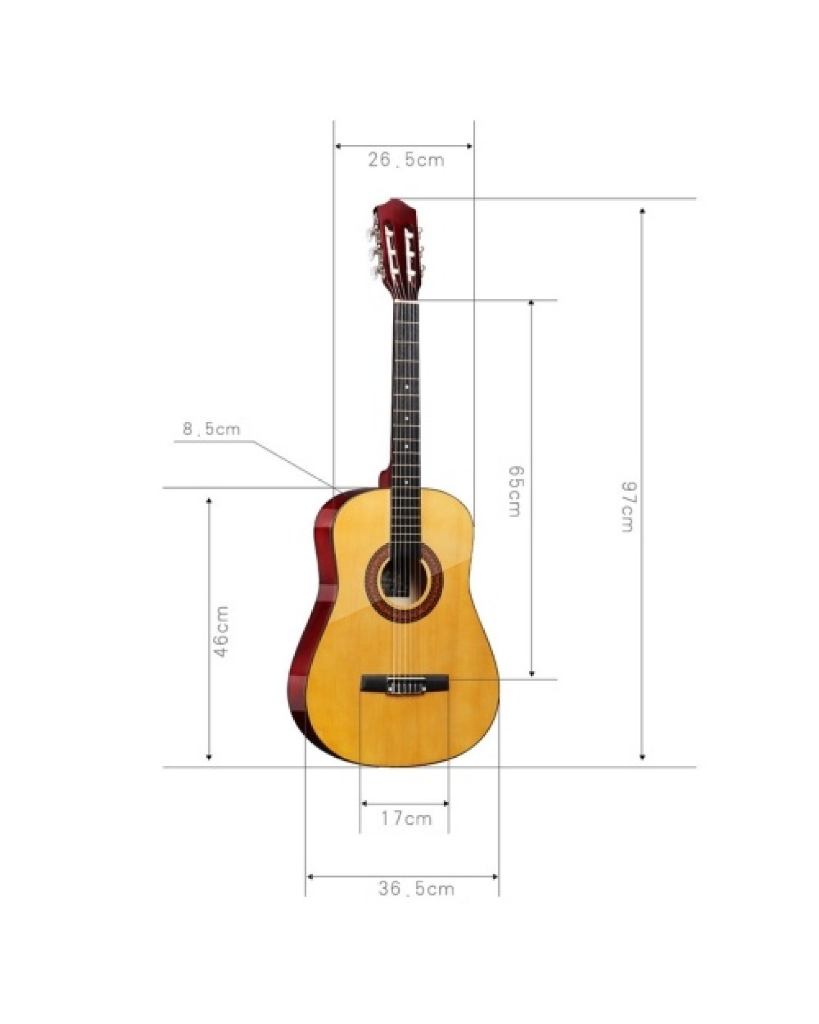 38-inch Classic Acoustic Guitar 6 Strings Wooden Guitar for Students Beginners