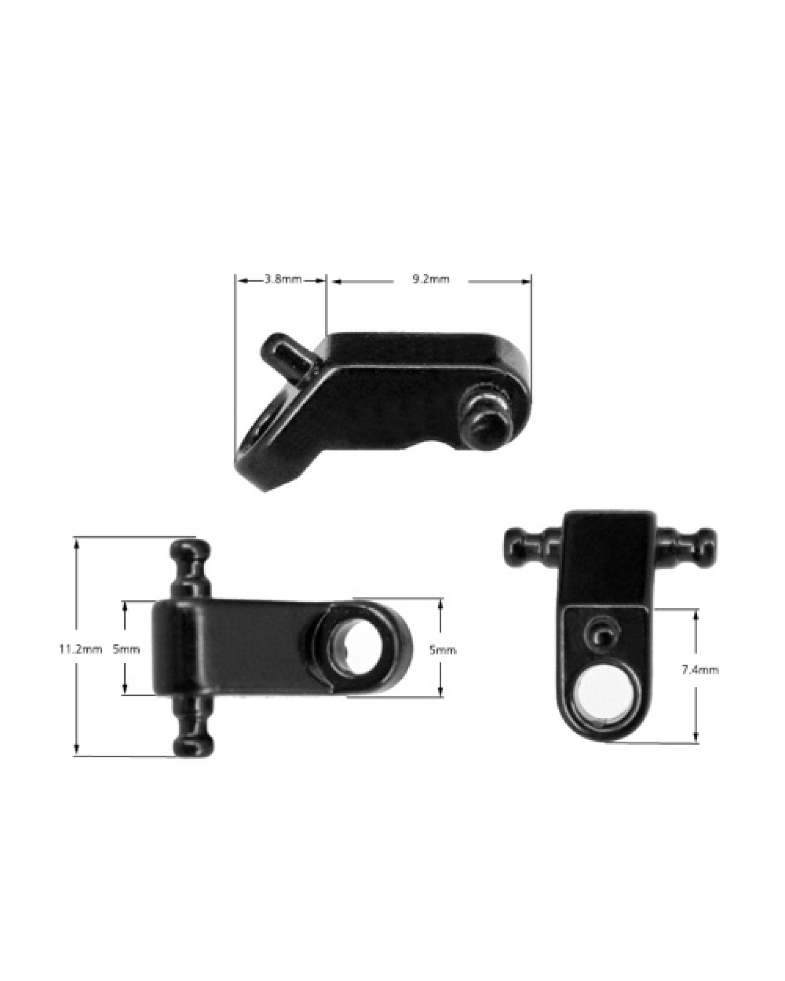 2pcs Electric Guitar String Roller Retainer Guide Guitar Replacement Parts Accessories with Mounting Screws