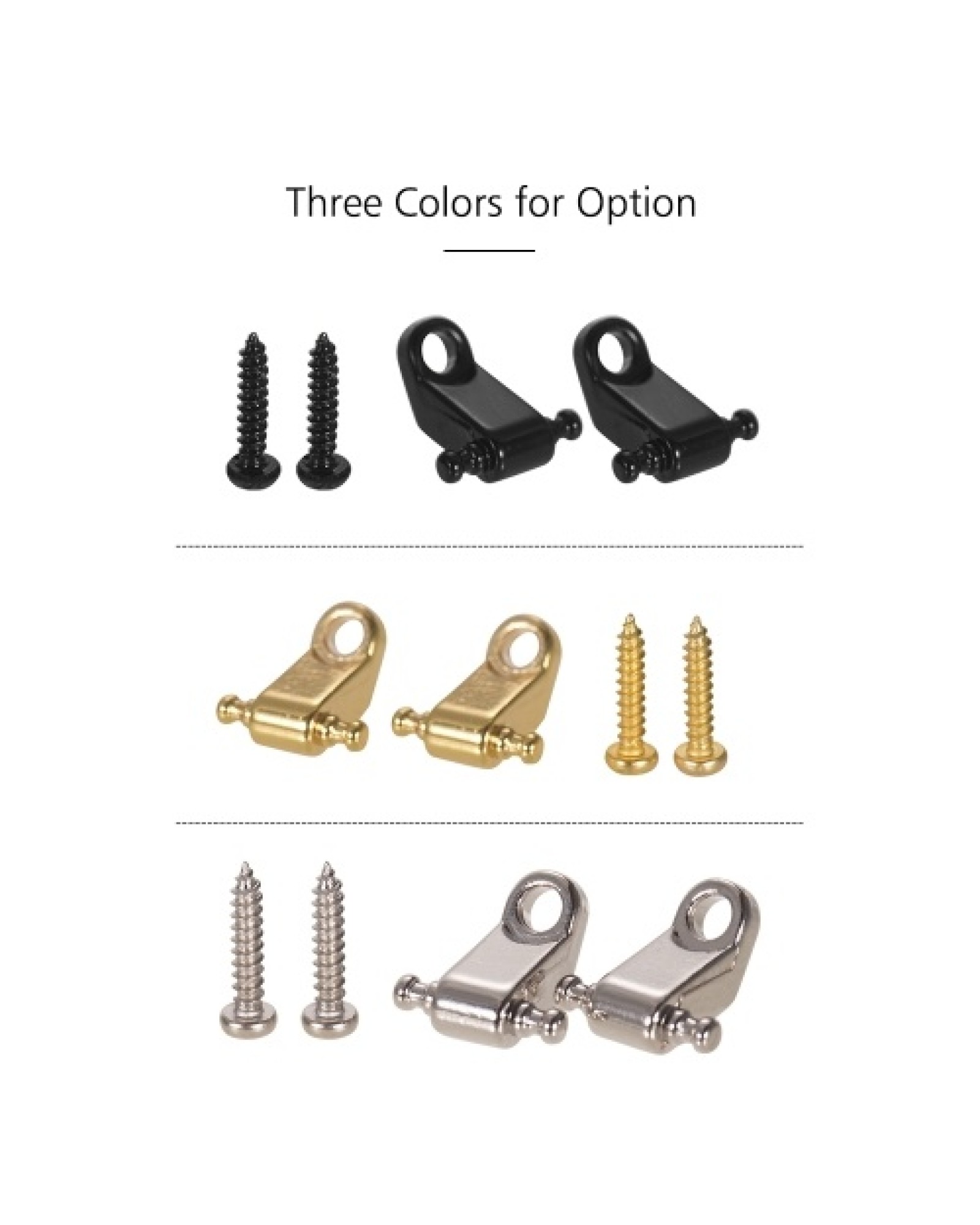 2pcs Electric Guitar String Roller Retainer Guide Guitar Replacement Parts Accessories with Mounting Screws