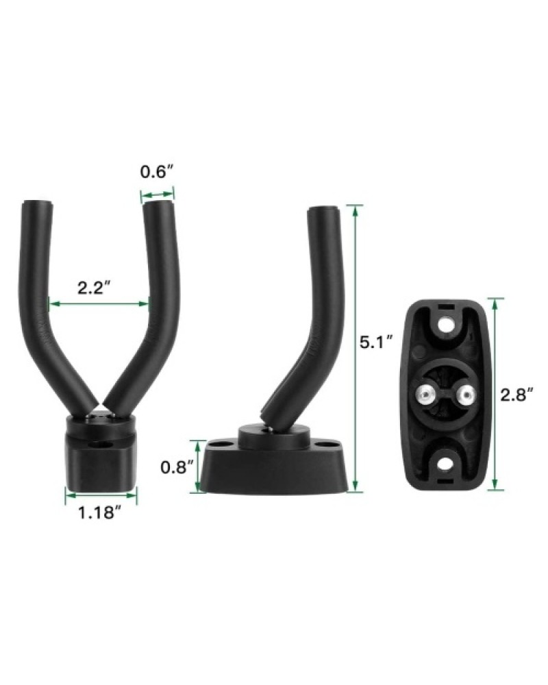 4Pcs Guitar Hangers Wall Mount Guitar Holder Guitar Ukulele Bass Support Display