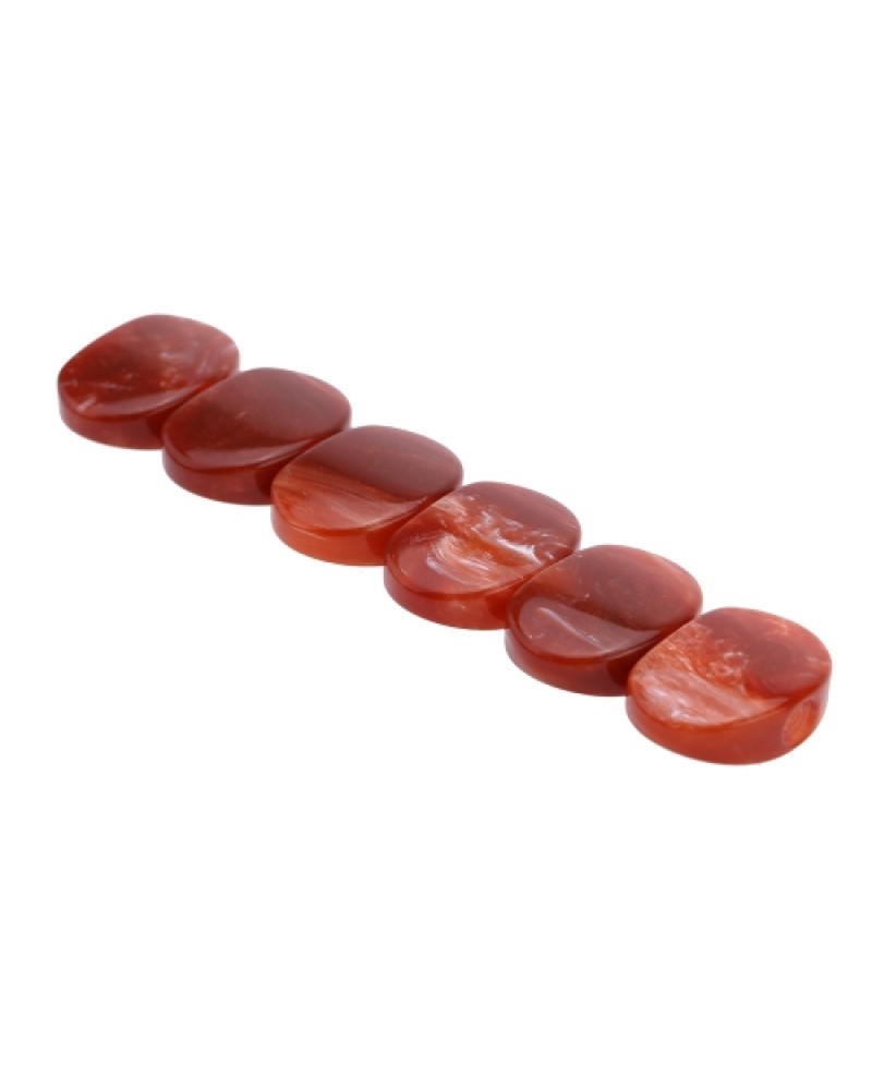 Oval Acrylic Pearliod Buttons Machine Tuner Knobs Guitar Parts for Guitar Tuning Pegs Dark Red (6pcs)