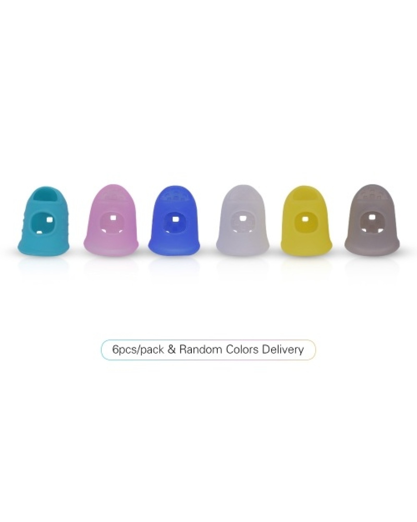 6pcs Guitar Silicone Finger Fingertip Protectors