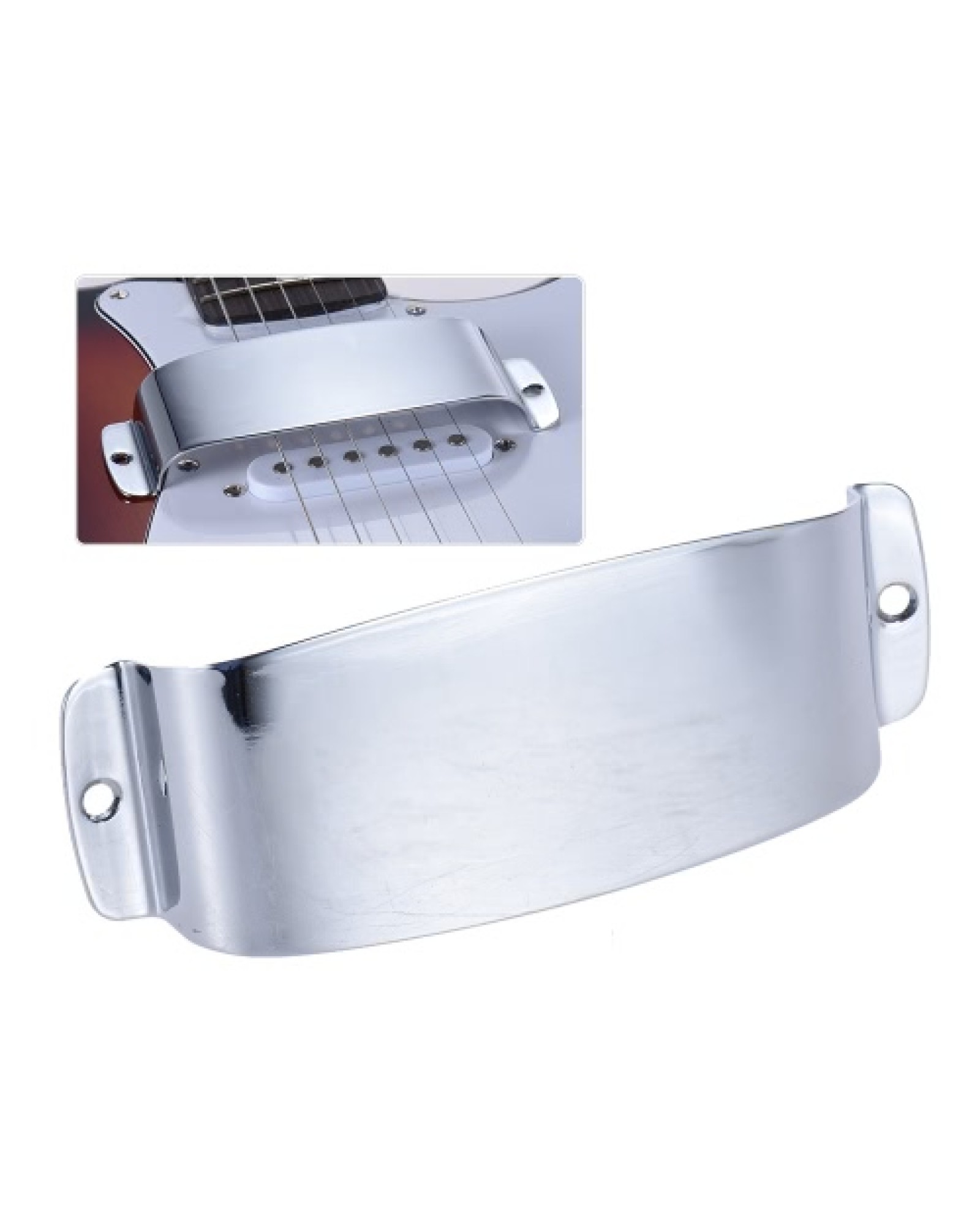 Chrome Plated Steel Pickup Cover Protector for Jazz Bass Electric Bass Guitar Part Replacement