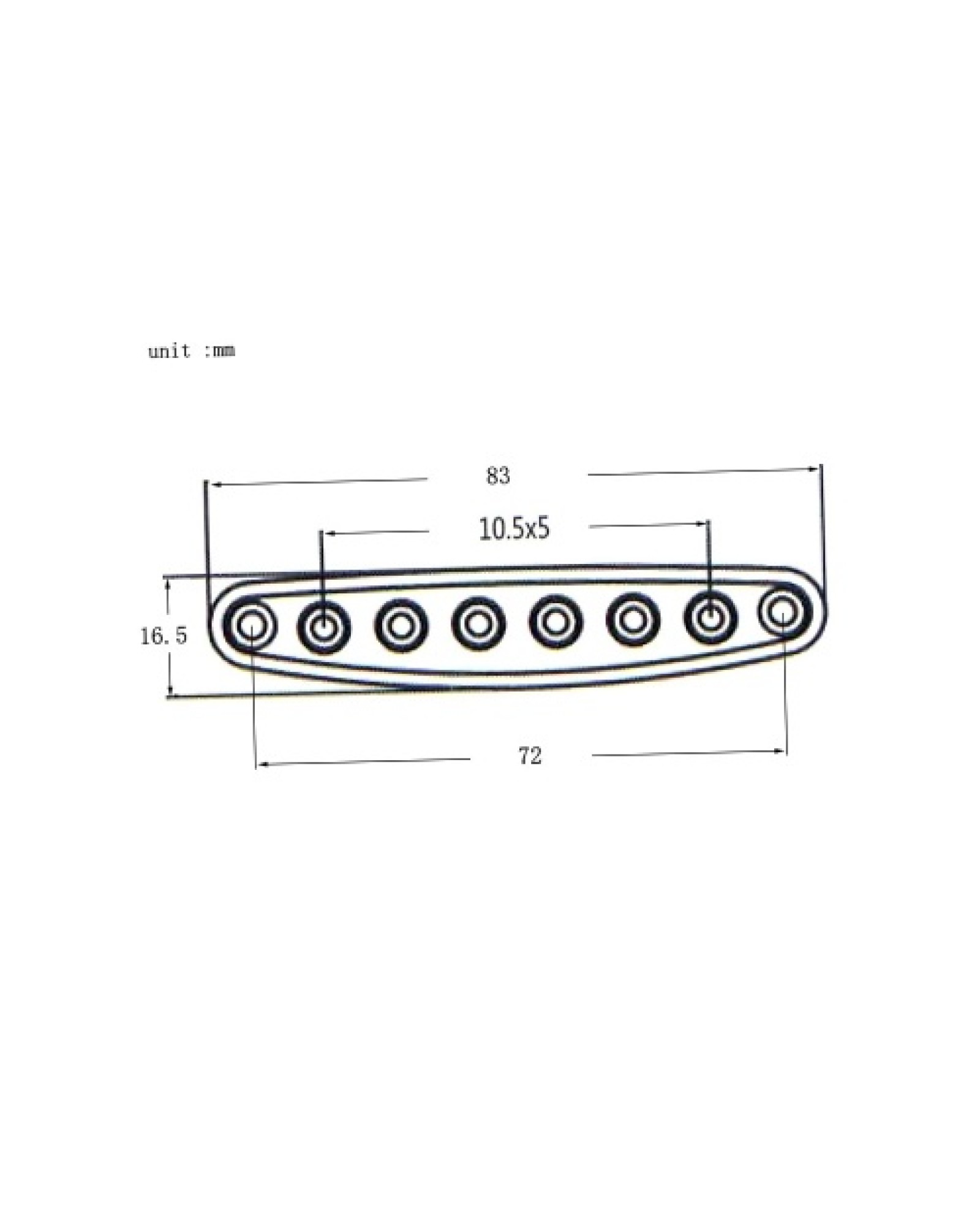 Electric Guitar Parts Metal Bridge String Through Body Ferrules Bushing Plate for Guitar Replacement