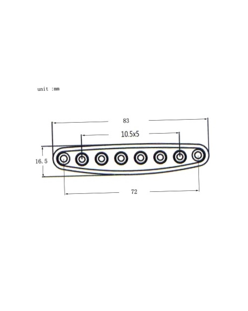 Electric Guitar Parts Metal Bridge String Through Body Ferrules Bushing Plate for Guitar Replacement