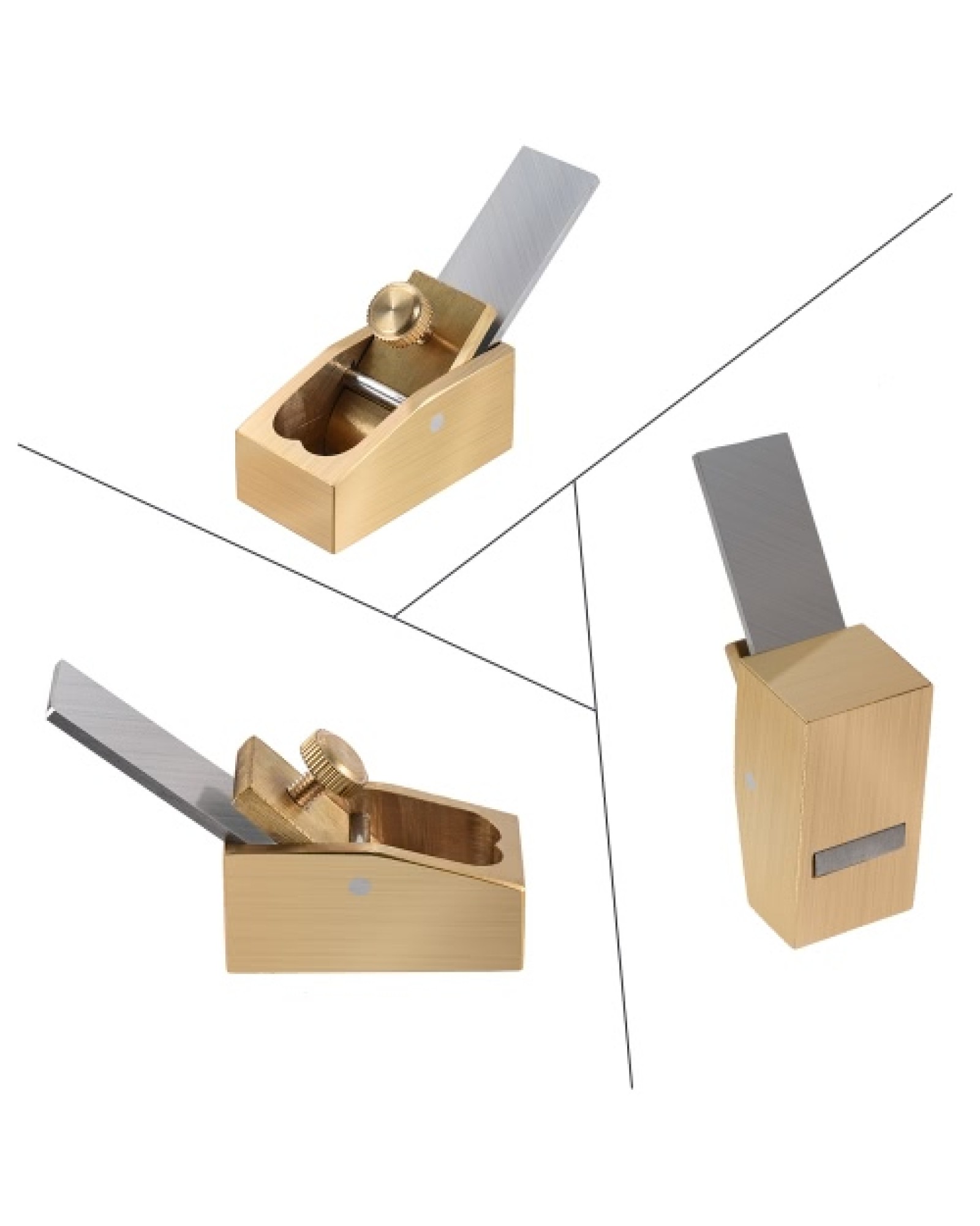 5pcs Woodworking Plane Cutter Set Curved Sole Metal Brass Luthier Tool for Violin Viola Cello Wooden Instrument