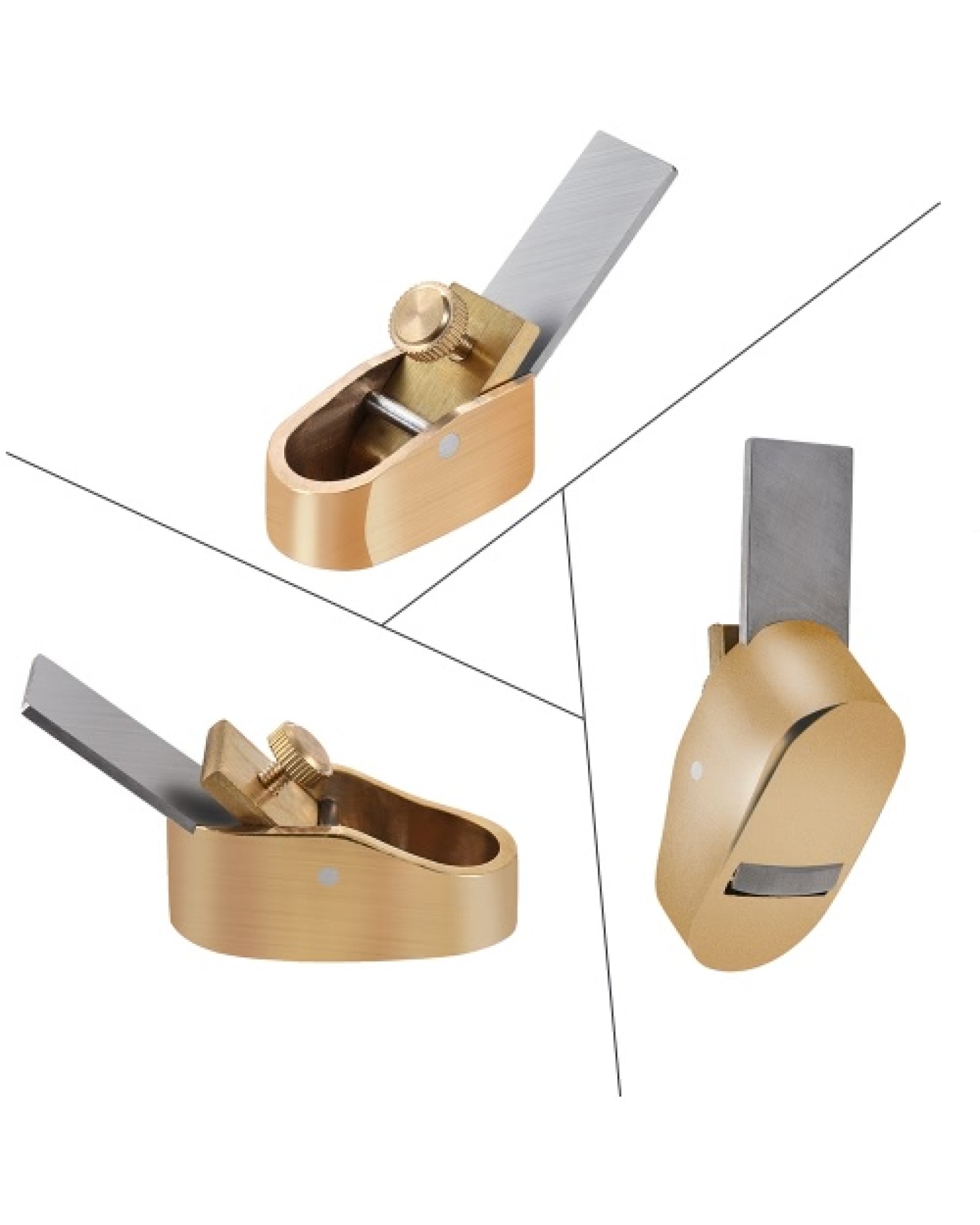 5pcs Woodworking Plane Cutter Set Curved Sole Metal Brass Luthier Tool for Violin Viola Cello Wooden Instrument