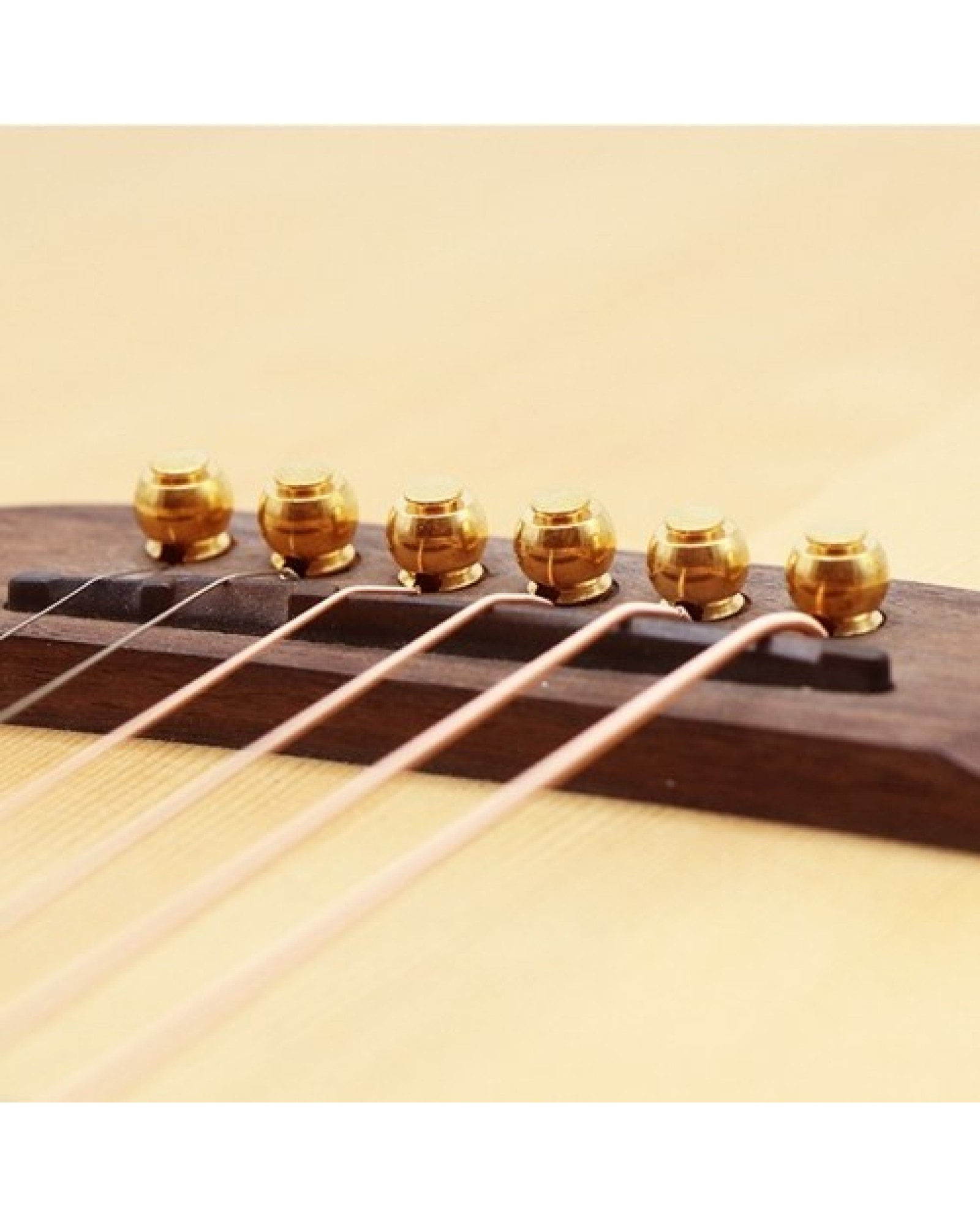 6pcs Metal Acoustic Guitar Bridge Pins Brass Guitar Strings Fixed Cone String Pins String Nails