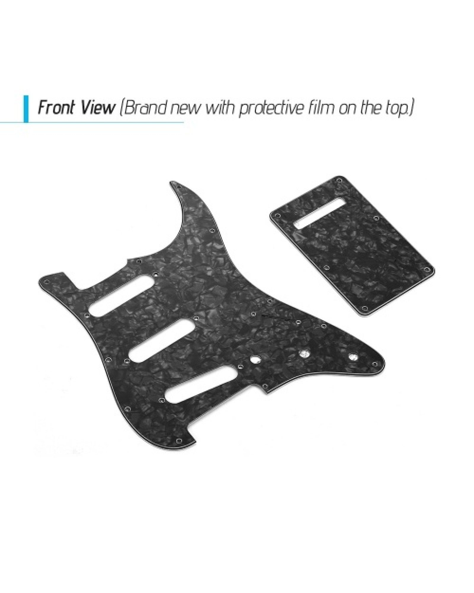 SSS Electric Guitar Pickguard Set with Back Plate Screws Pick Guard for American ST Style Guitars Blue Pearl