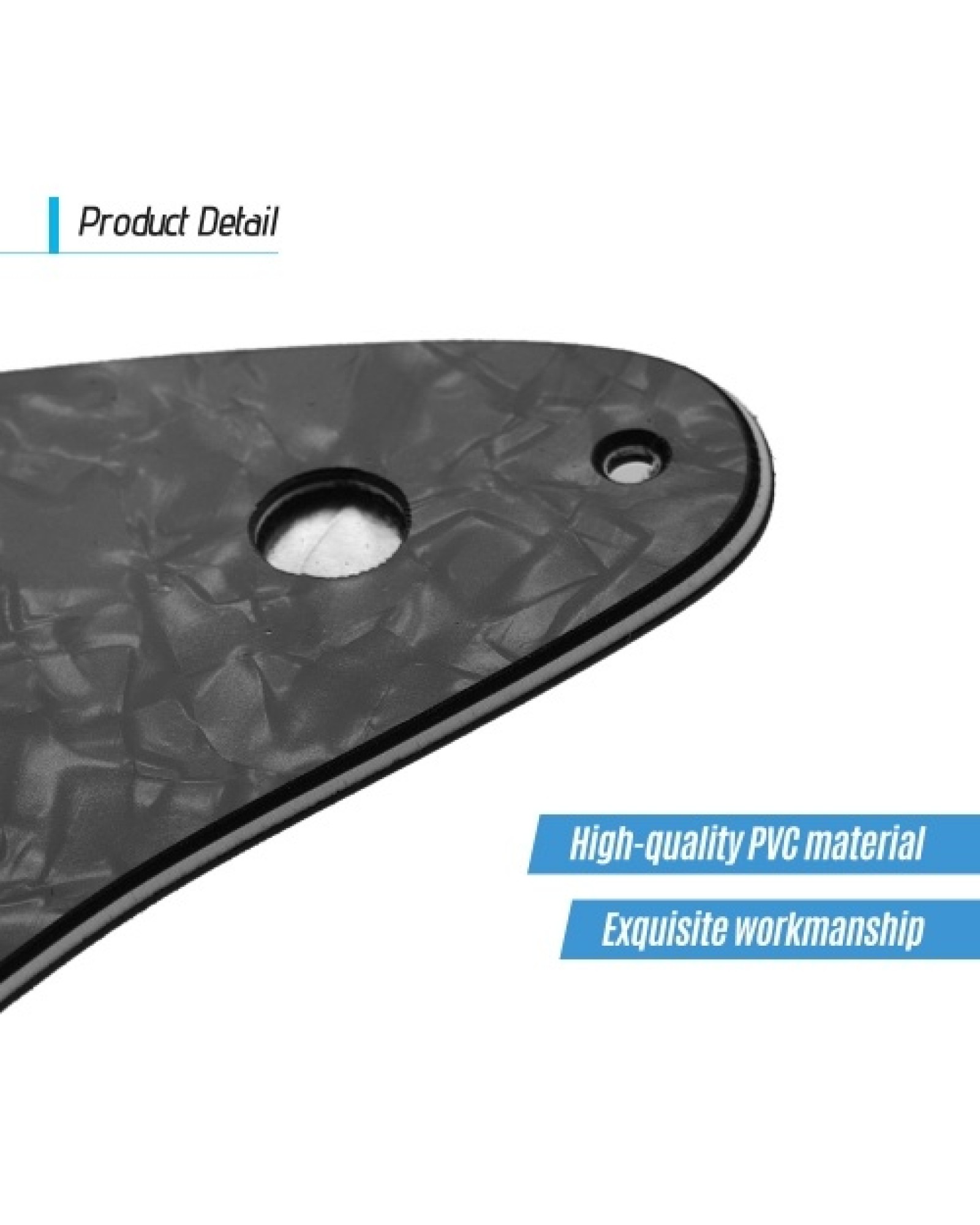 SSS Electric Guitar Pickguard Set with Back Plate Screws Pick Guard for American ST Style Guitars Blue Pearl