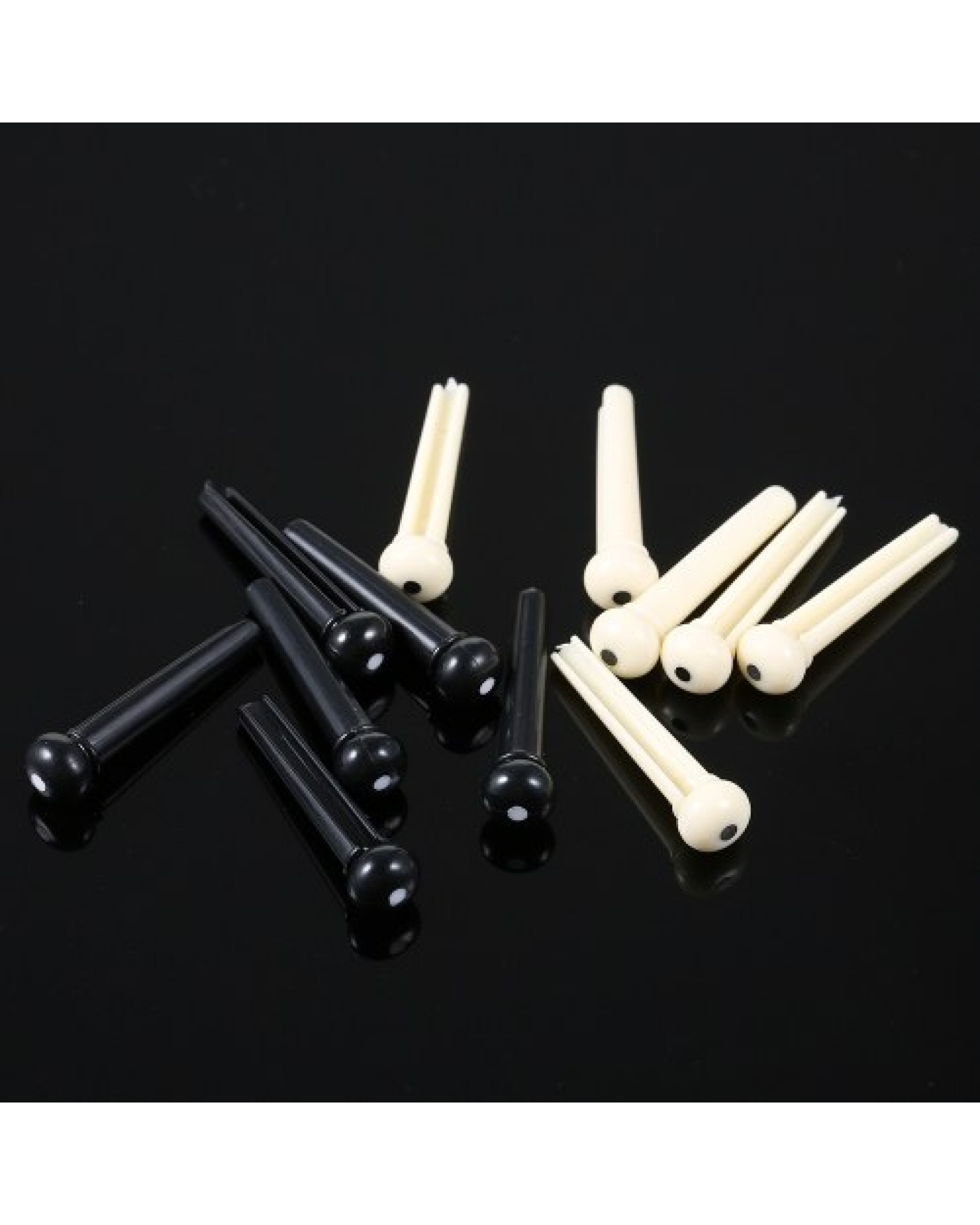 Plastic Acoustic Guitar Bridge Pin Bridge Saddle And Nut String Pin White