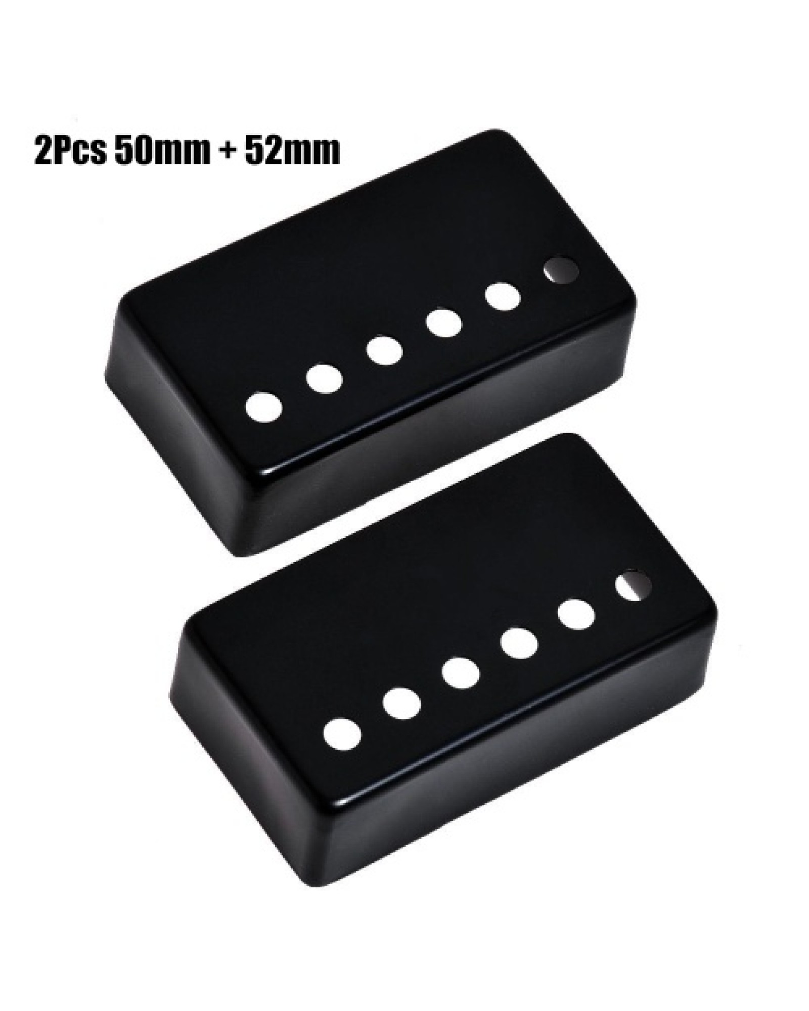 2Pcs Humbucker Guitar Pickup Cover 50mm + 52mm Pole Spacing Metal LP Guitar Neck Pickup Covers for Electric Guitar