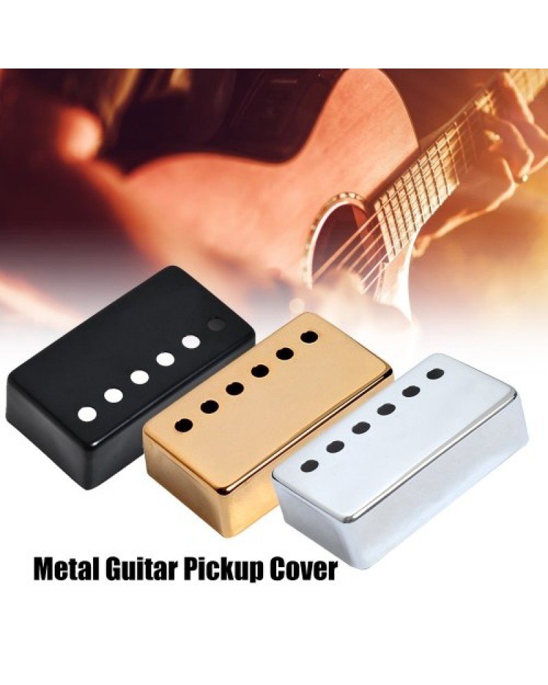 2Pcs Humbucker Guitar Pickup Cover 50mm + 52mm Pole Spacing Metal LP Guitar Neck Pickup Covers for Electric Guitar